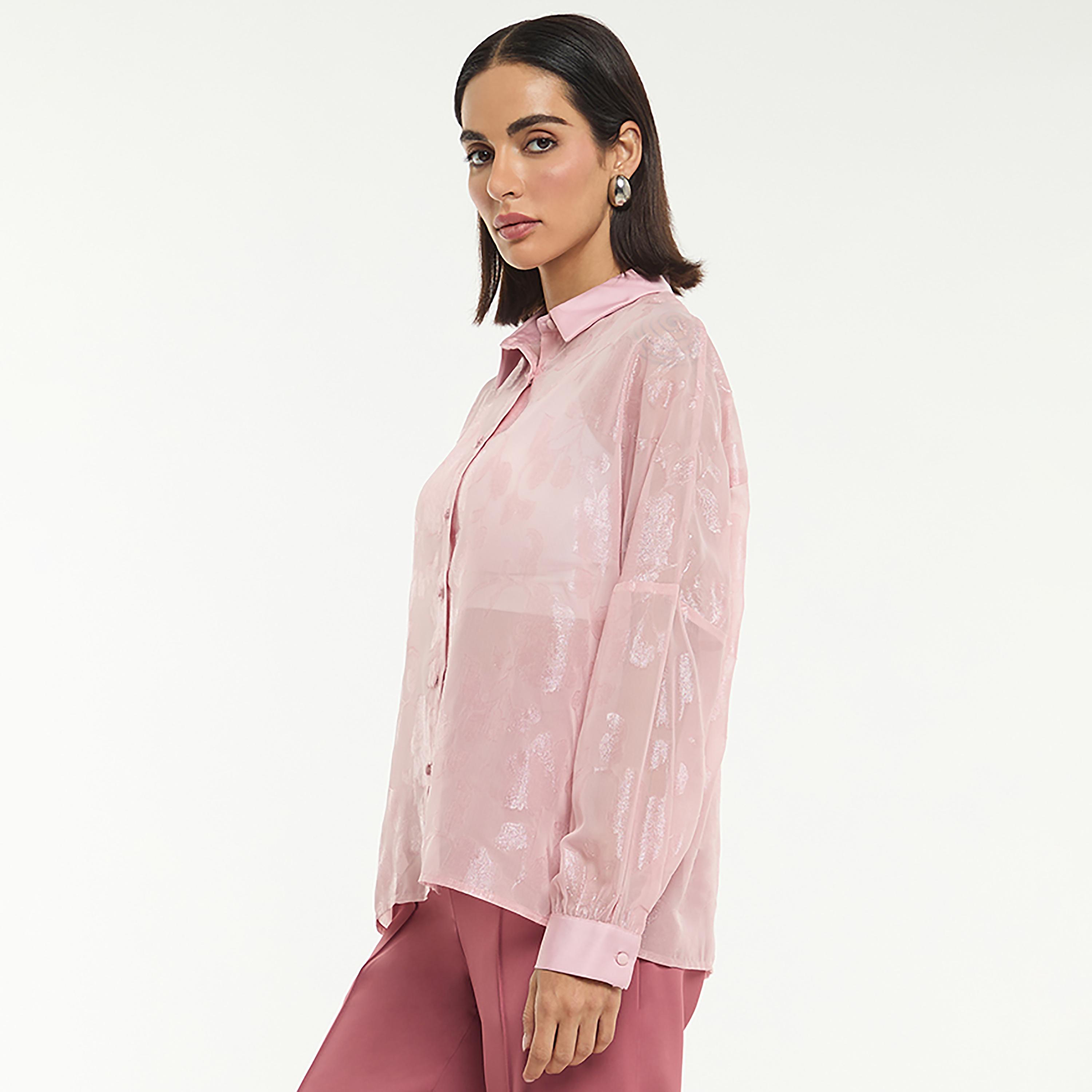 قميص نسائي من قماش "لوريكس جاكار" من بي سي بي جي-women-clothing-shirtsandblouses-shirts-image-1