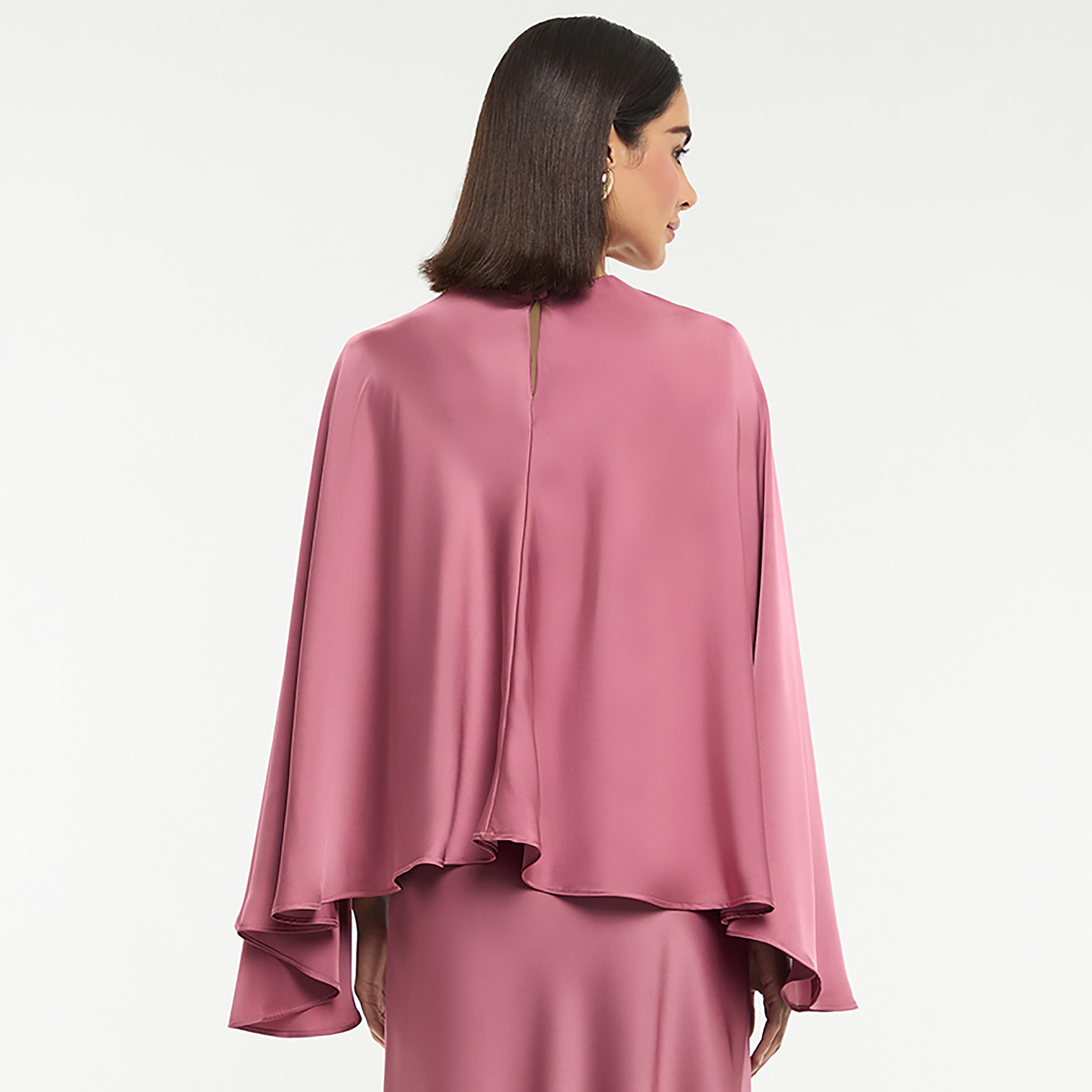 BCBG Satin Cape Sleeves Women's Top-women-clothing-shirtsandblouses-blouses-image-9