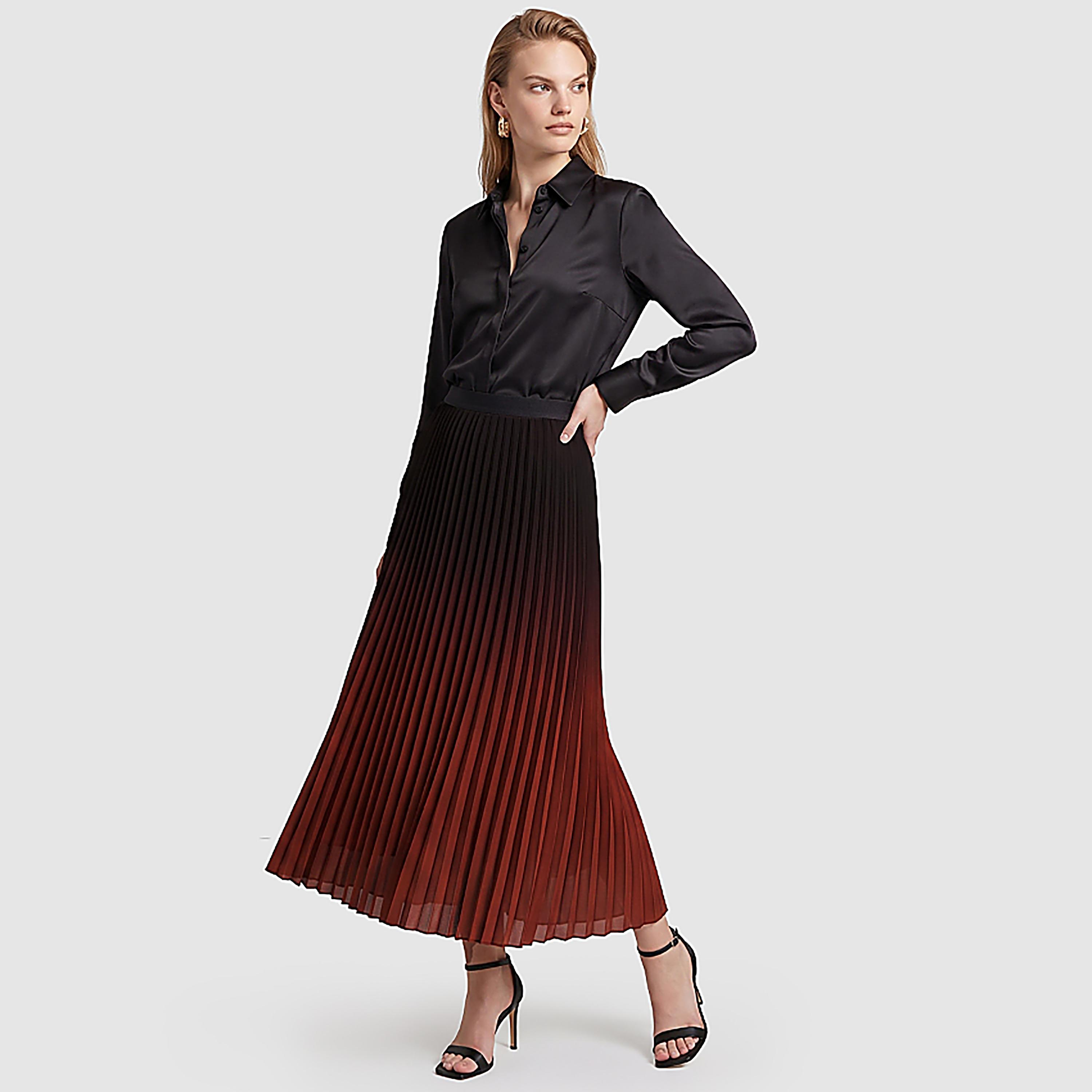 BCBG Ombre Pleated Women's Maxi Skirt-women-clothing-skirts-image-2