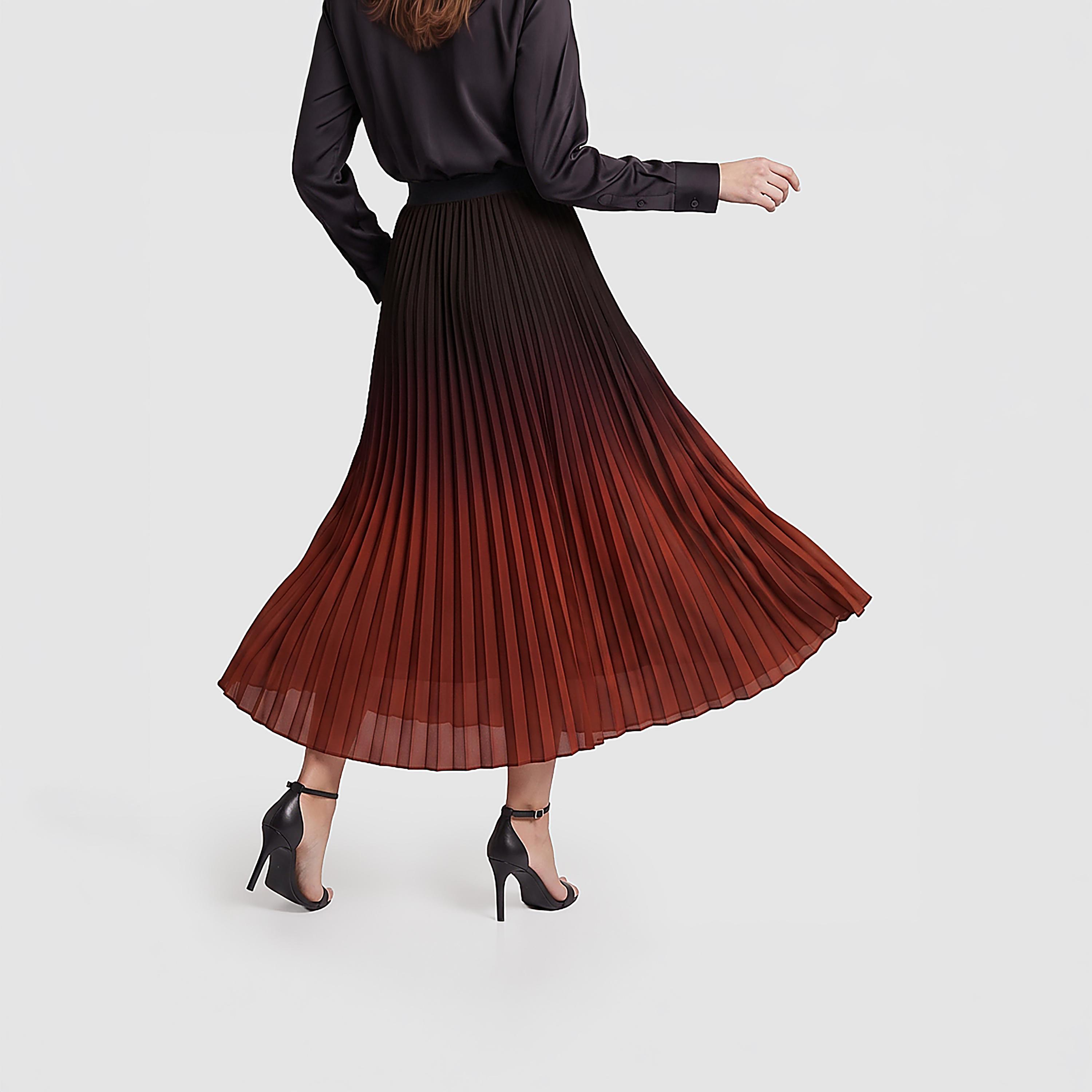 BCBG Ombre Pleated Women's Maxi Skirt-women-clothing-skirts-image-3
