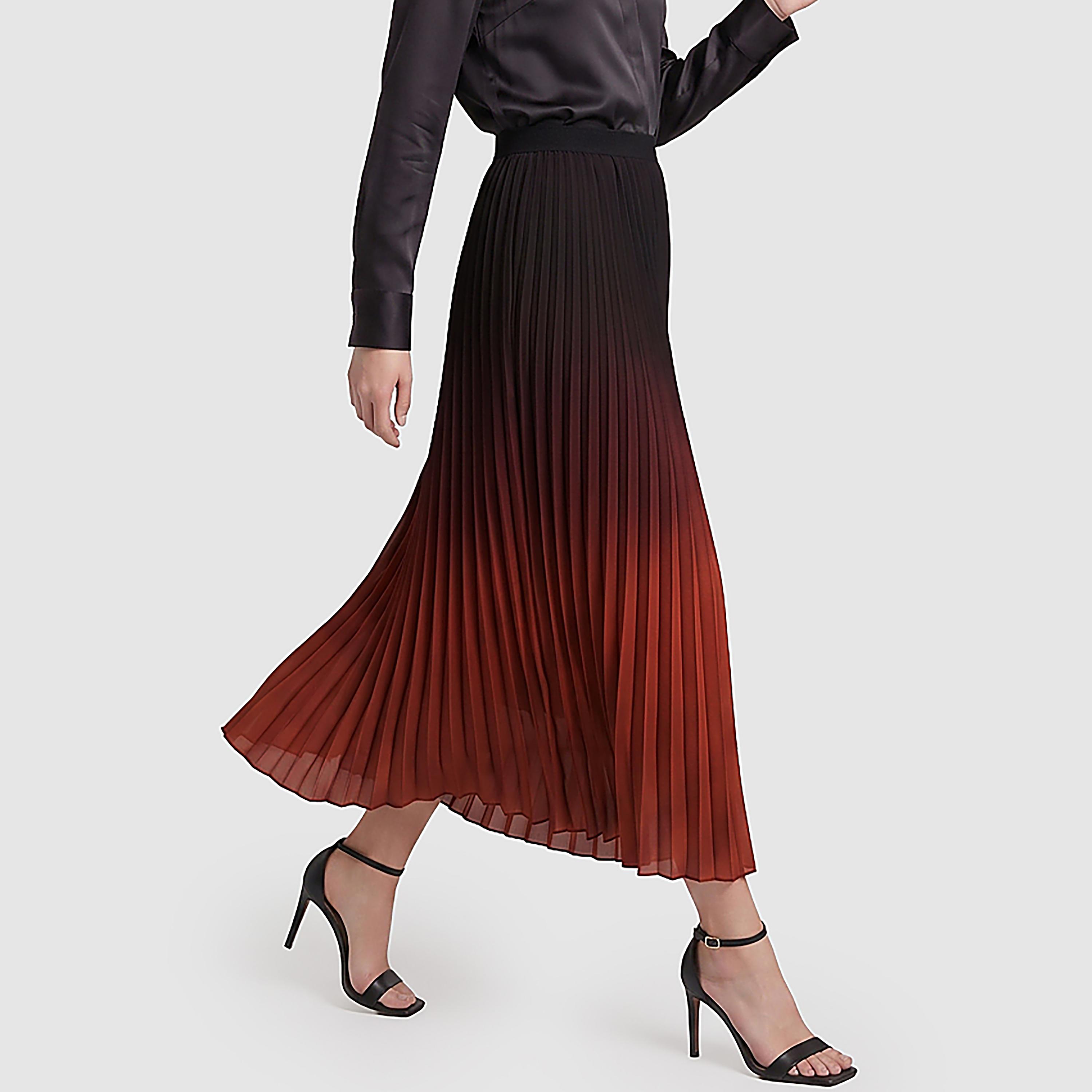 BCBG Ombre Pleated Women's Maxi Skirt-women-clothing-skirts-image-5