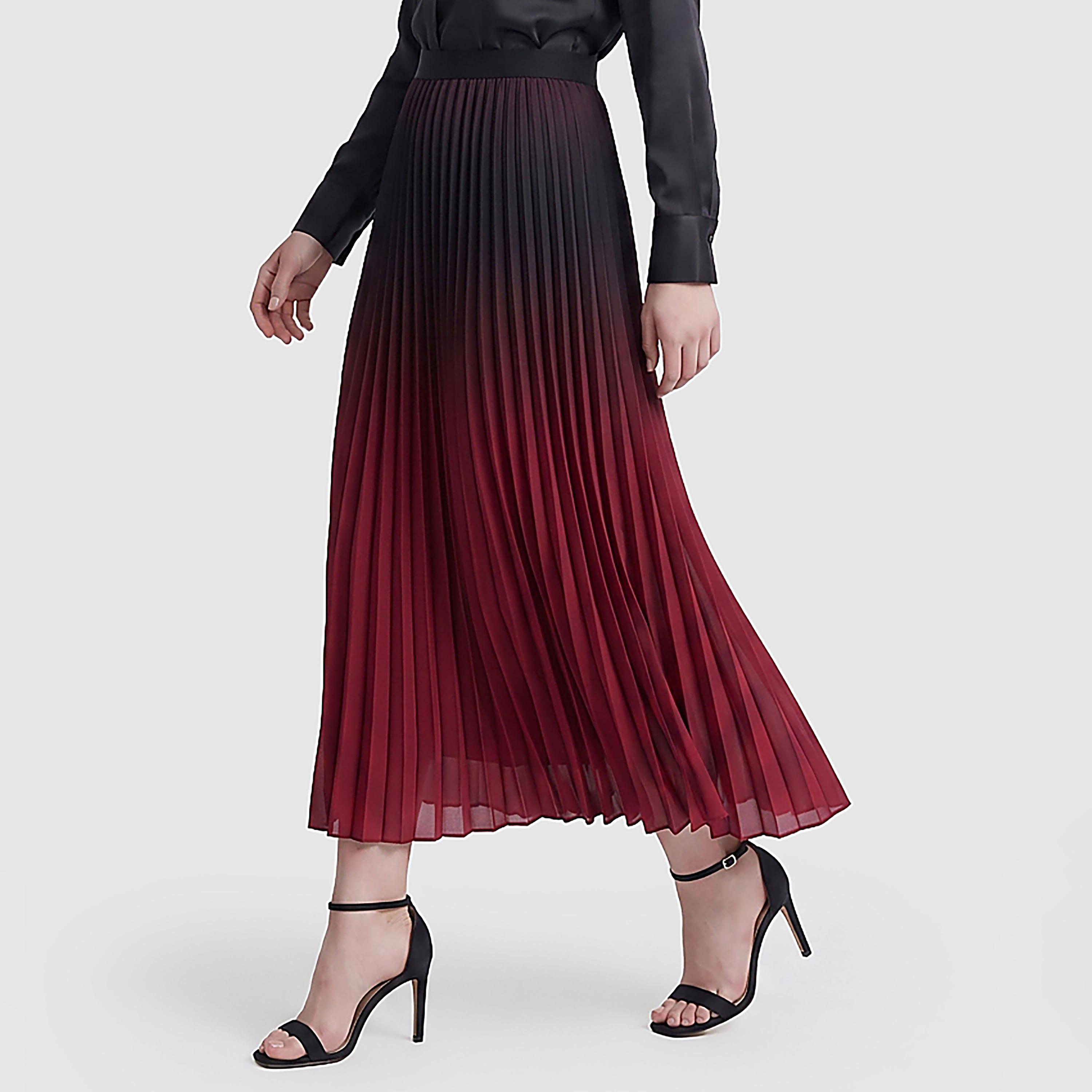 تنورة ماكسي حريمي بليسيه بتدرج لوني (أومبريه) من بي سي بي جي-women-clothing-skirts-image-5