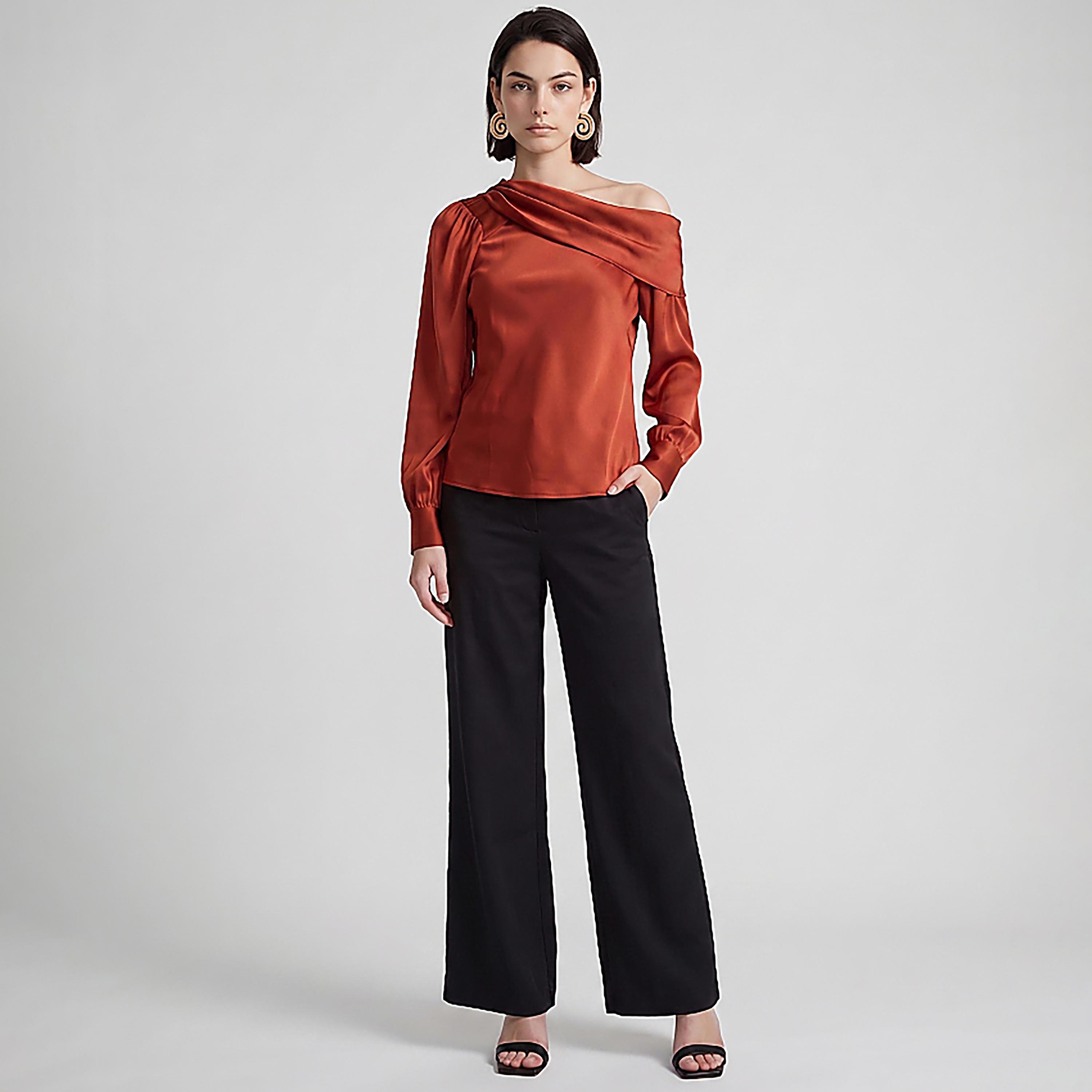 BCBG One-Shoulder Women's Top-women-clothing-shirtsandblouses-blouses-image-2
