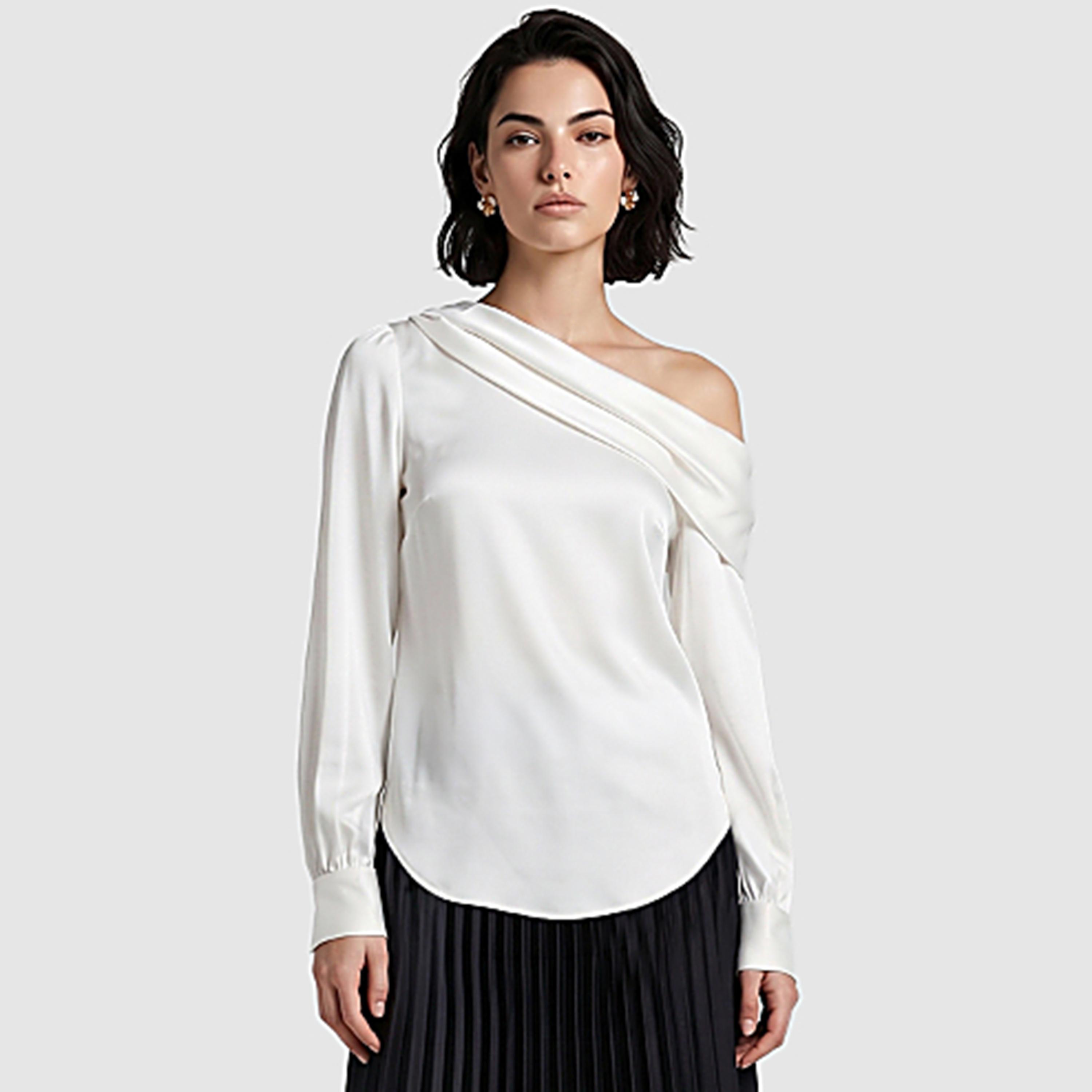 BCBG One-Shoulder Women's Top-women-clothing-shirtsandblouses-blouses-image-6