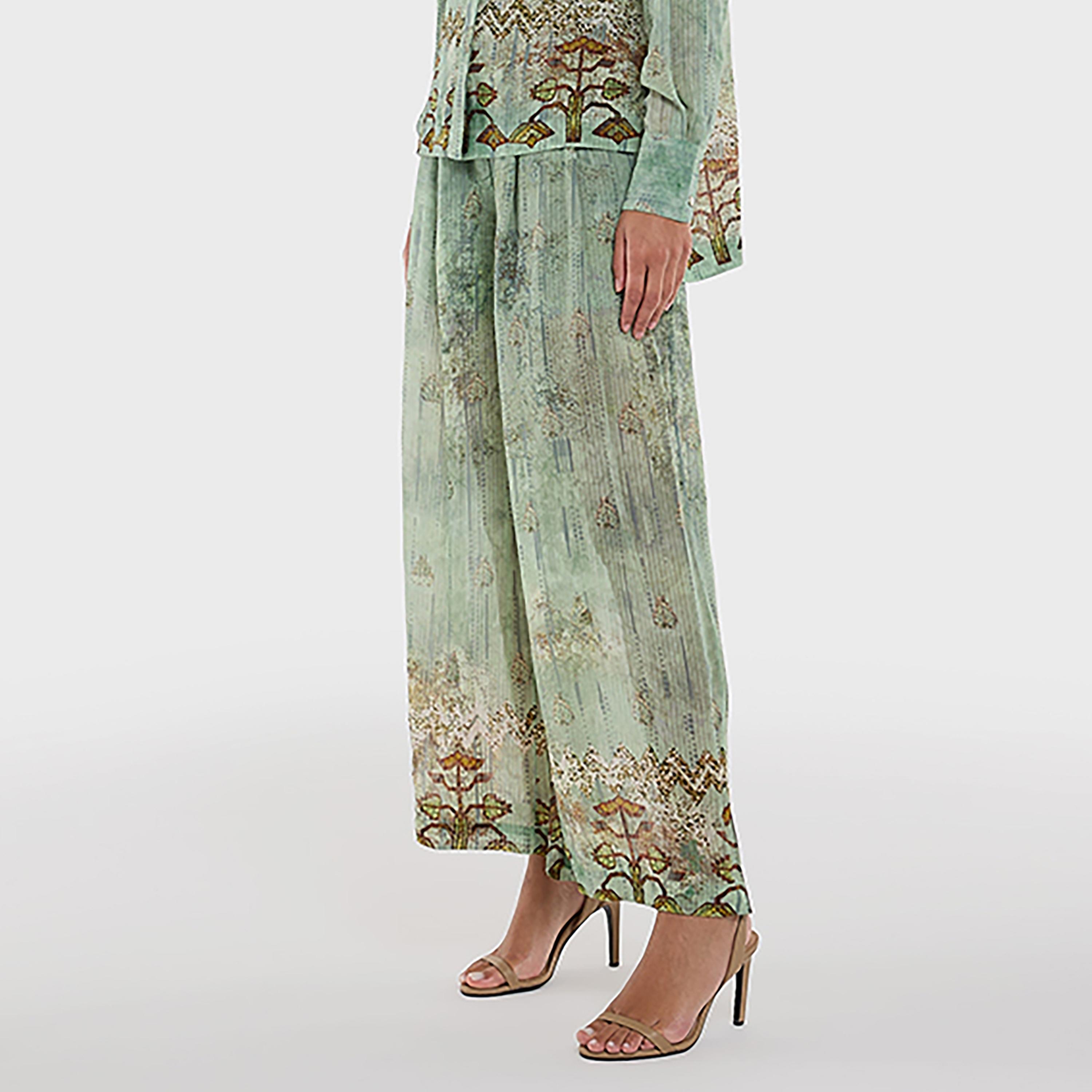 سروال متعدد الألوان مطبوع من الفيسكوز دوبي للنساء من بي سي بي جي-women-clothing-bottoms-trousers-image-1