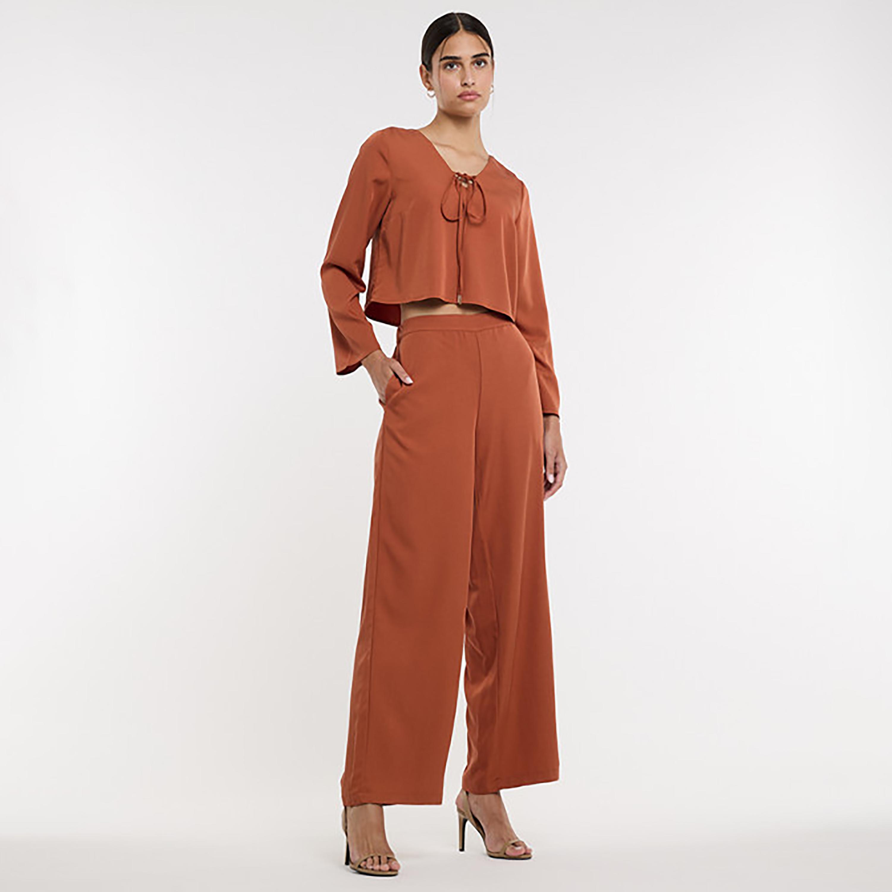 بنطلون نسائي منسوج قصة مستقيمة من بي سي بي جي-women-clothing-bottoms-trousers-image-6
