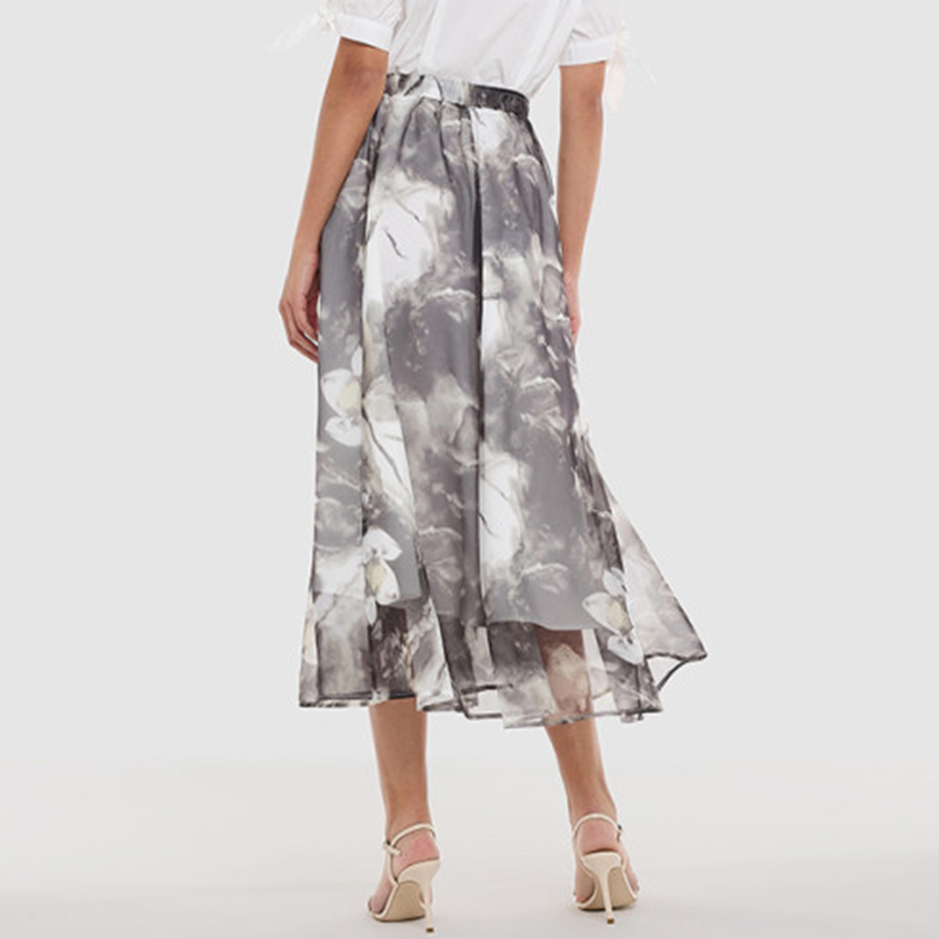 BCBG Multicolour Abstract Floral Print A-line Women's Skirt-women-clothing-bottoms-skirts-image-3