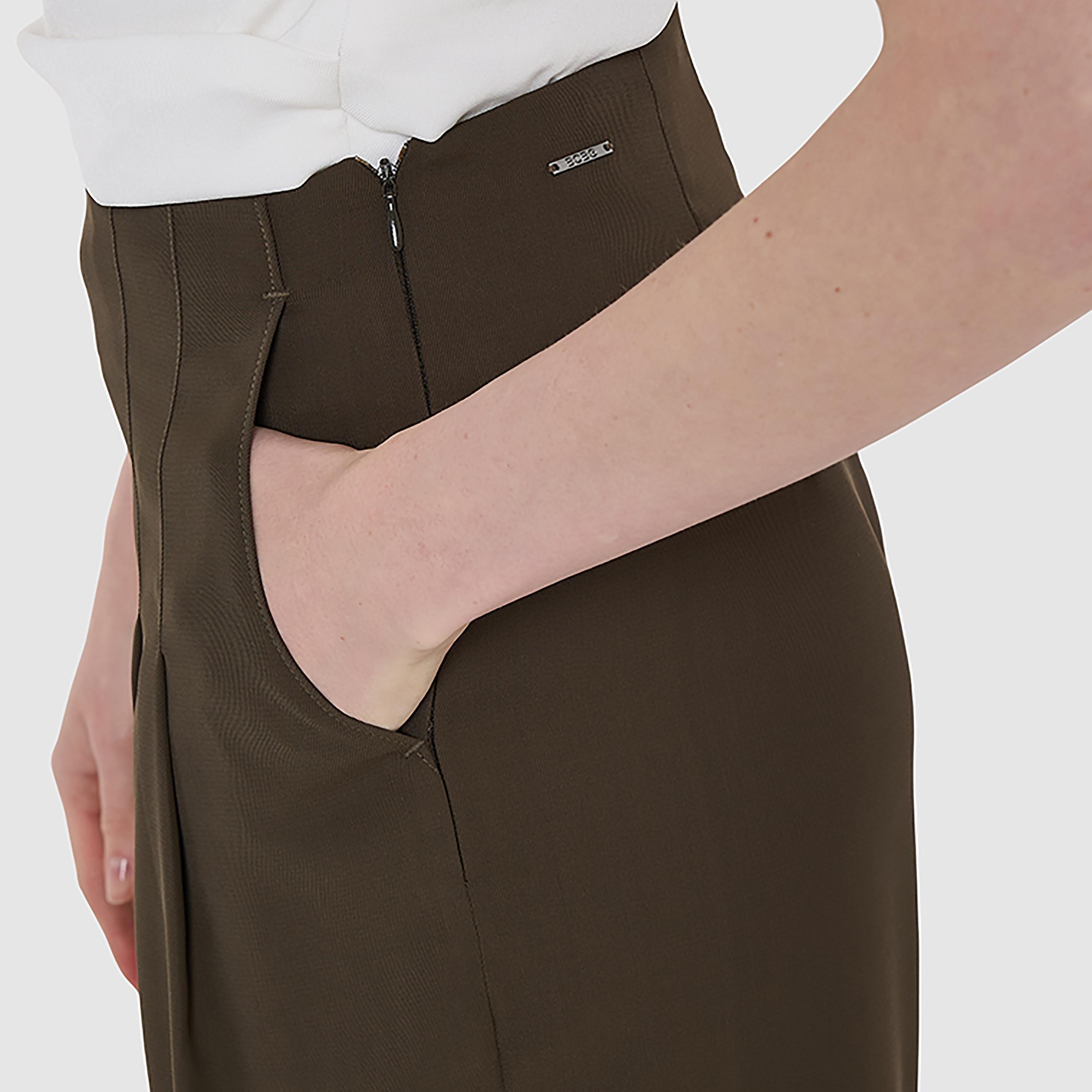 بنطلون واسع الساق بخصر عالٍ ومطوي مزدوج للنساء من بي سي بي جي-women-clothing-bottoms-trousers-image-4