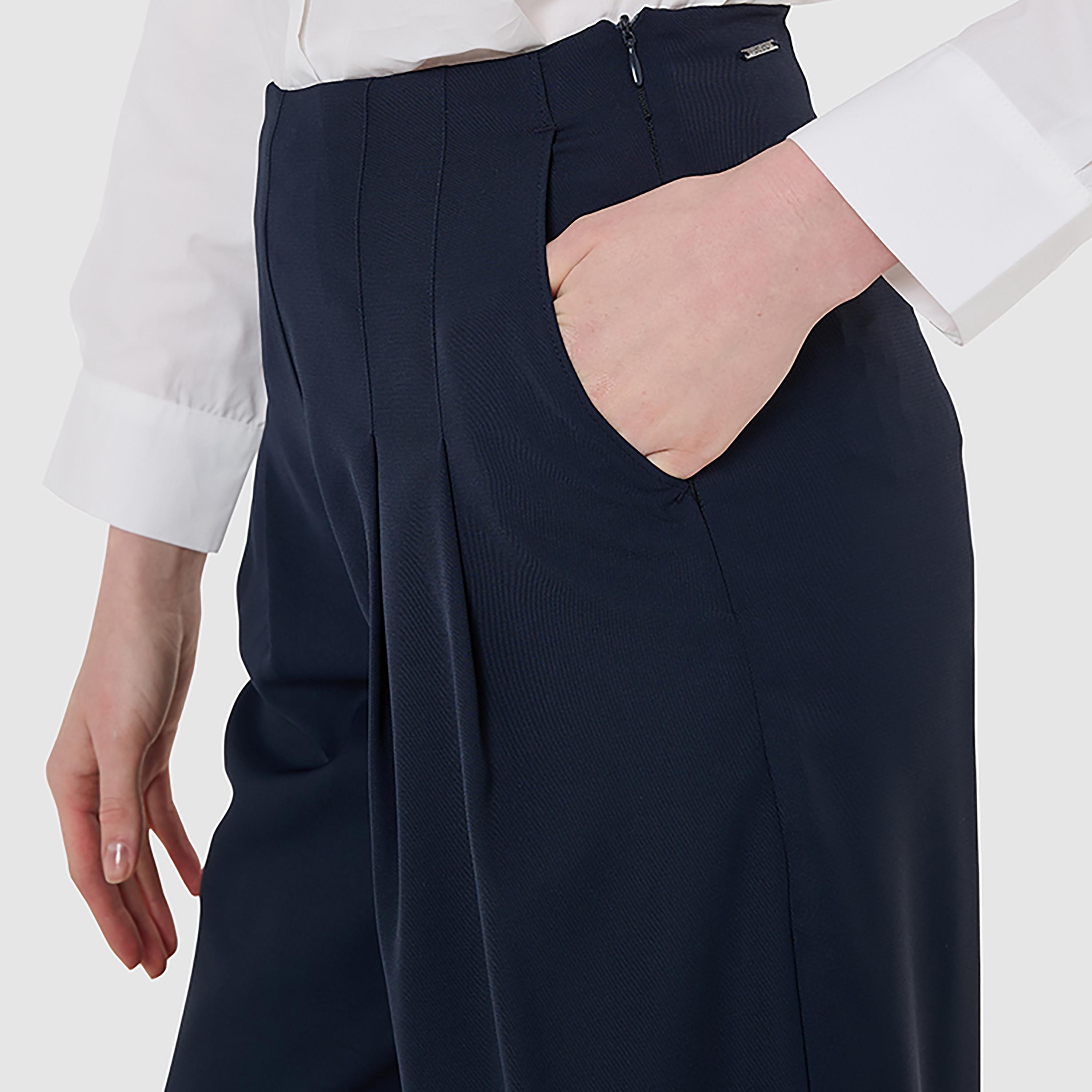 بنطلون واسع الساق بخصر عالٍ ومطوي مزدوج للنساء من بي سي بي جي-women-clothing-bottoms-trousers-image-8