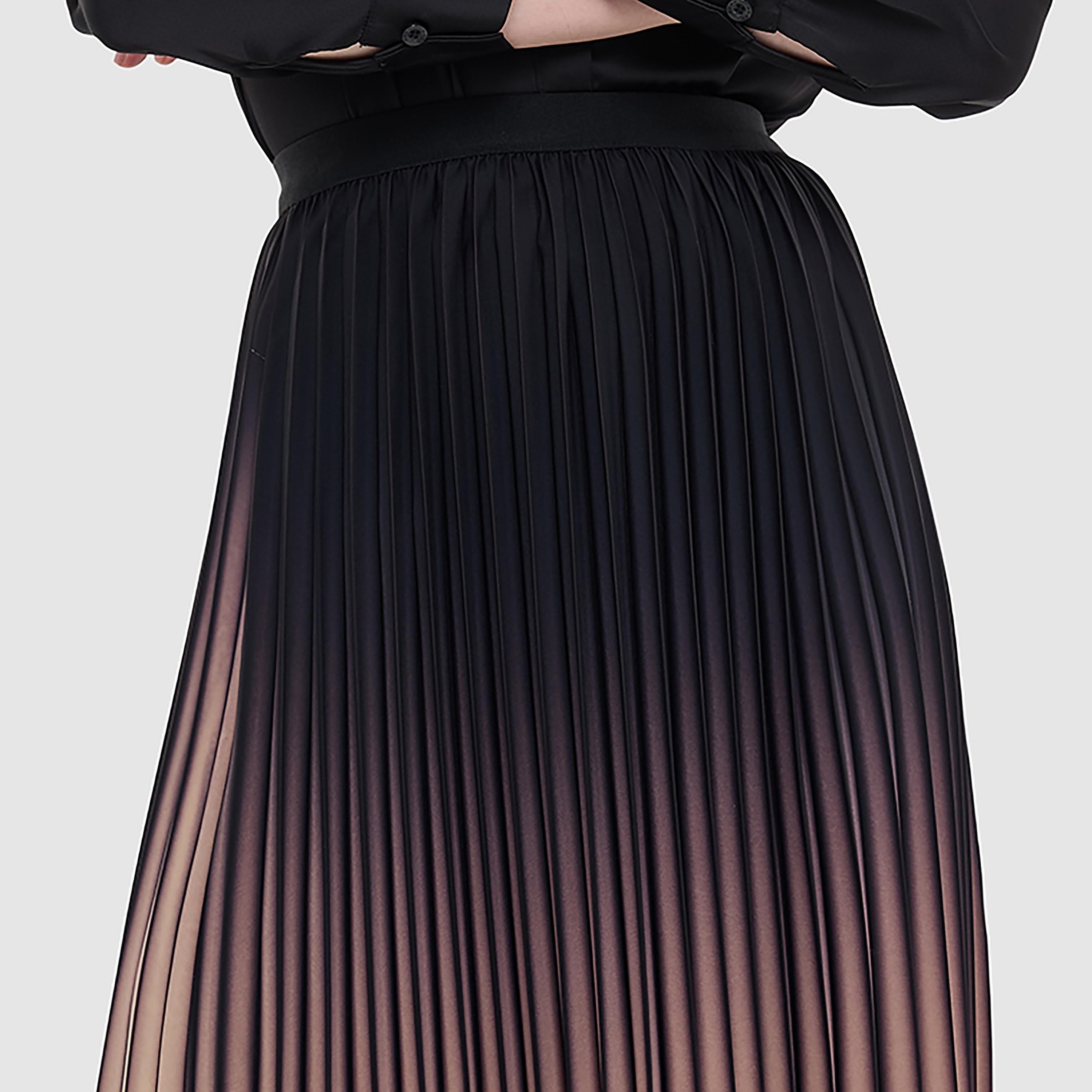 BCBG Ombre Pleated A-Line Women's Maxi Skirt-women-clothing-bottoms-skirts-image-4