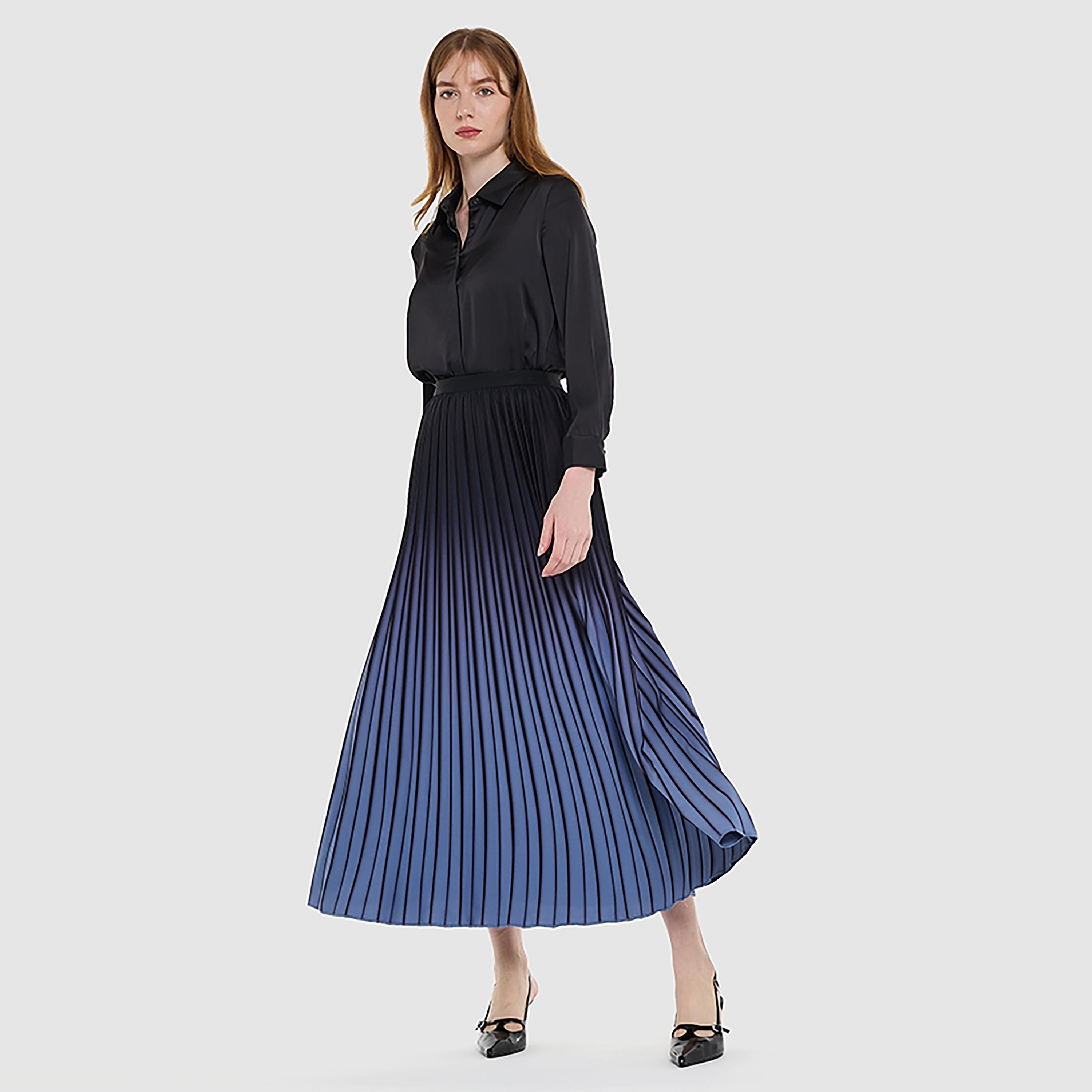 BCBG Ombre Pleated A-Line Women's Maxi Skirt-women-clothing-bottoms-skirts-image-6