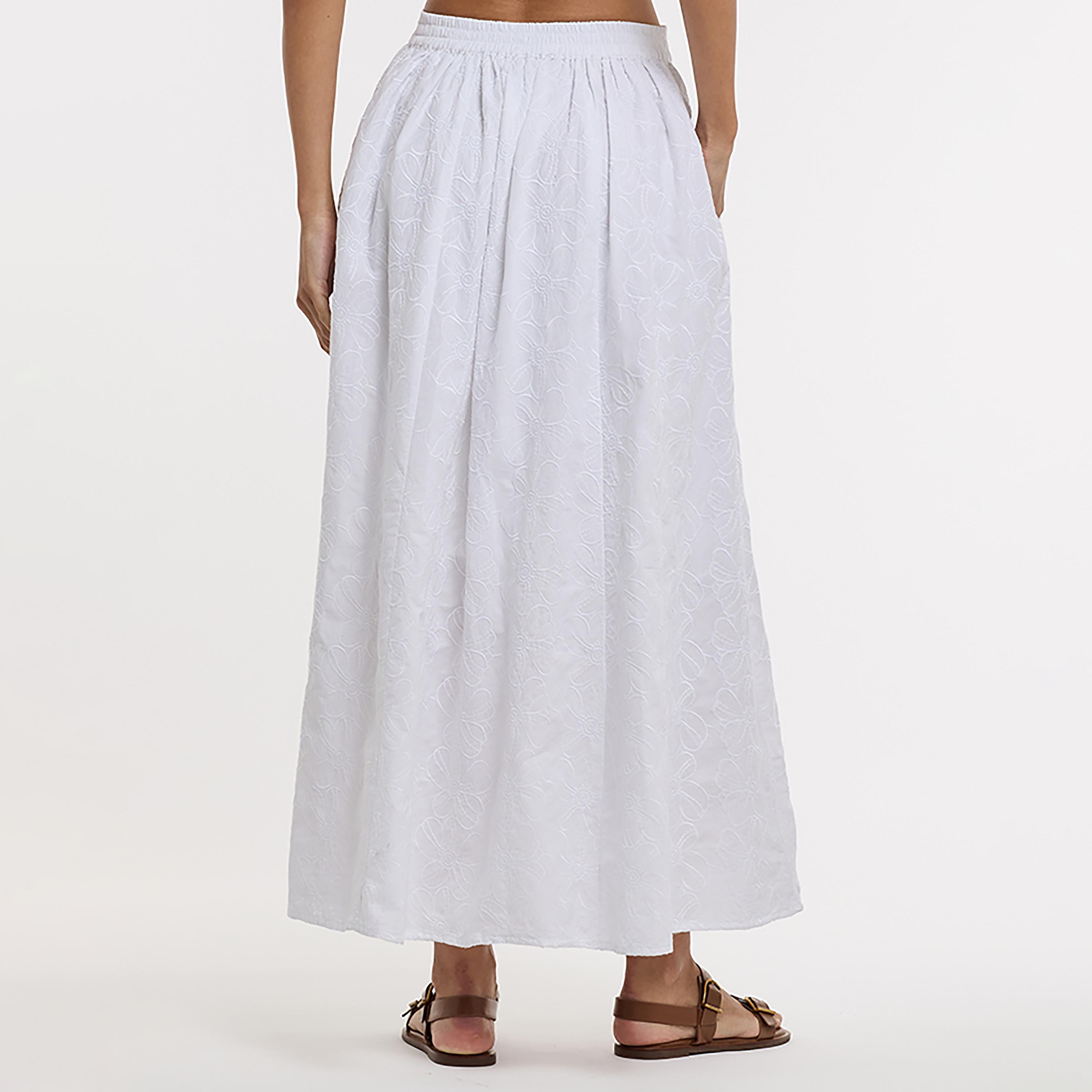 BCBG White Embroidered Women's Maxi Skirt-women-clothing-bottoms-skirts-image-3