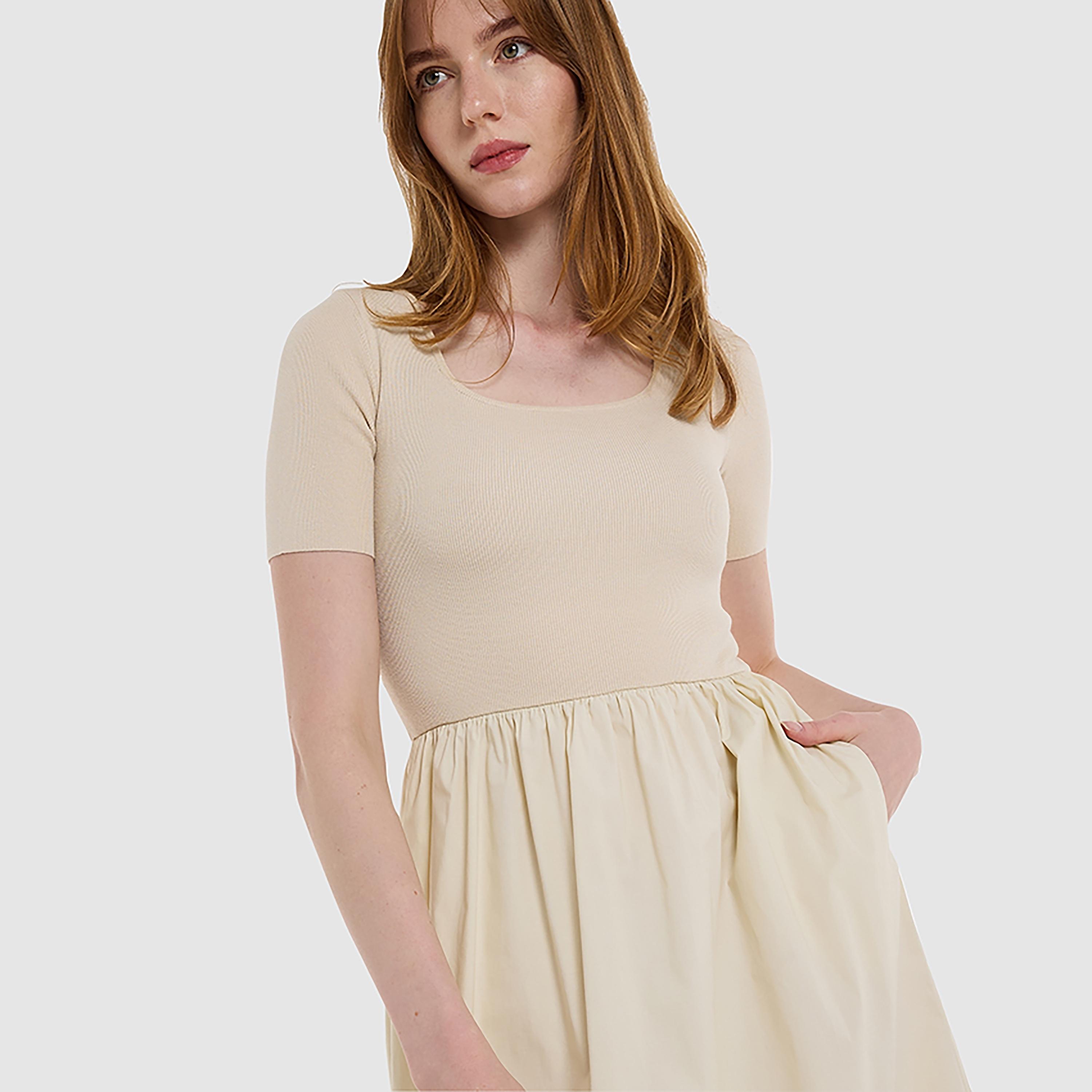 فستان ماكسي برقبة مربعة للنساء من بي سي بي جي-women-clothing-dresses-image-4