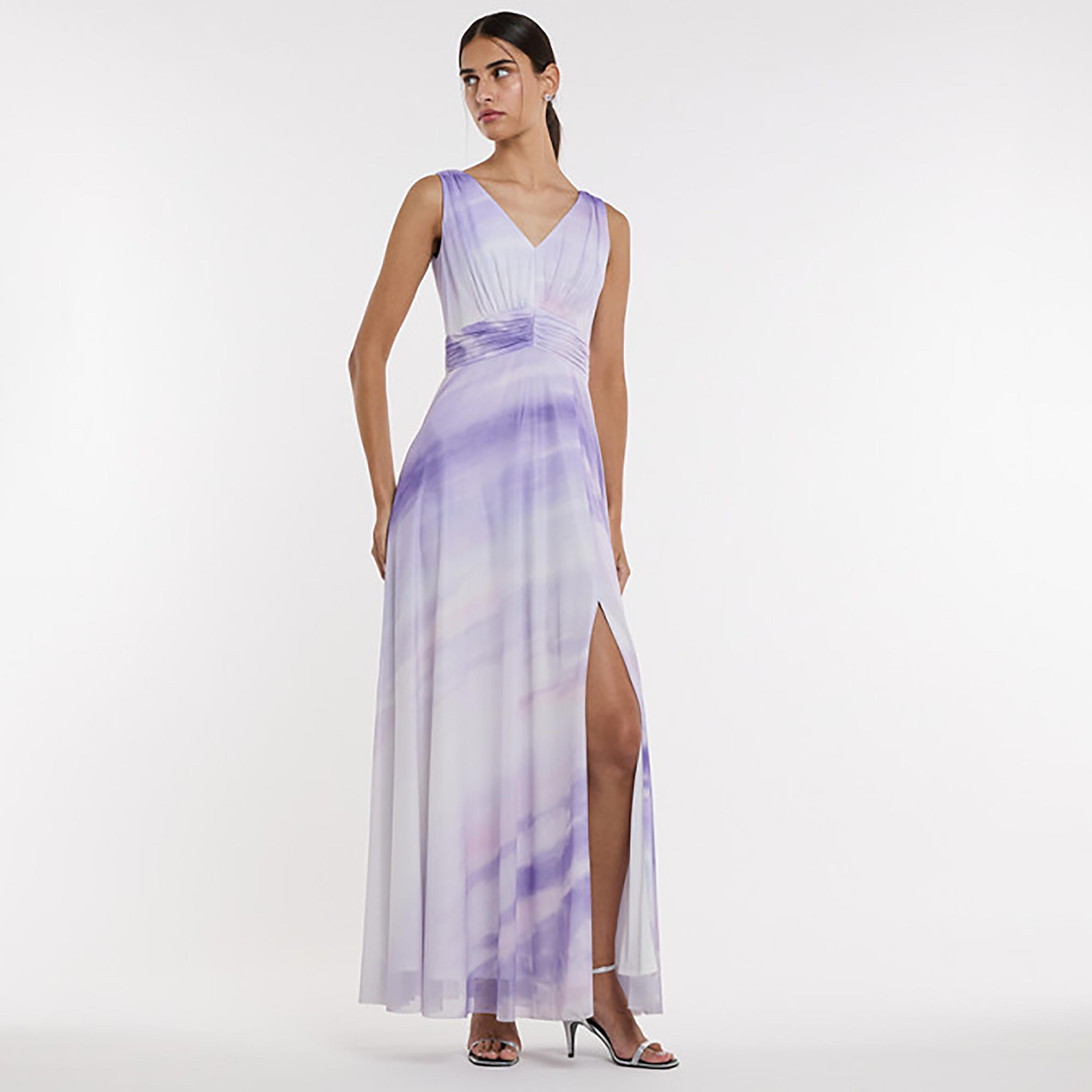 BCBG Multicolour Tie-Dye Fit & Flared Women's Maxi Dress-women-clothing-dresses-image-1