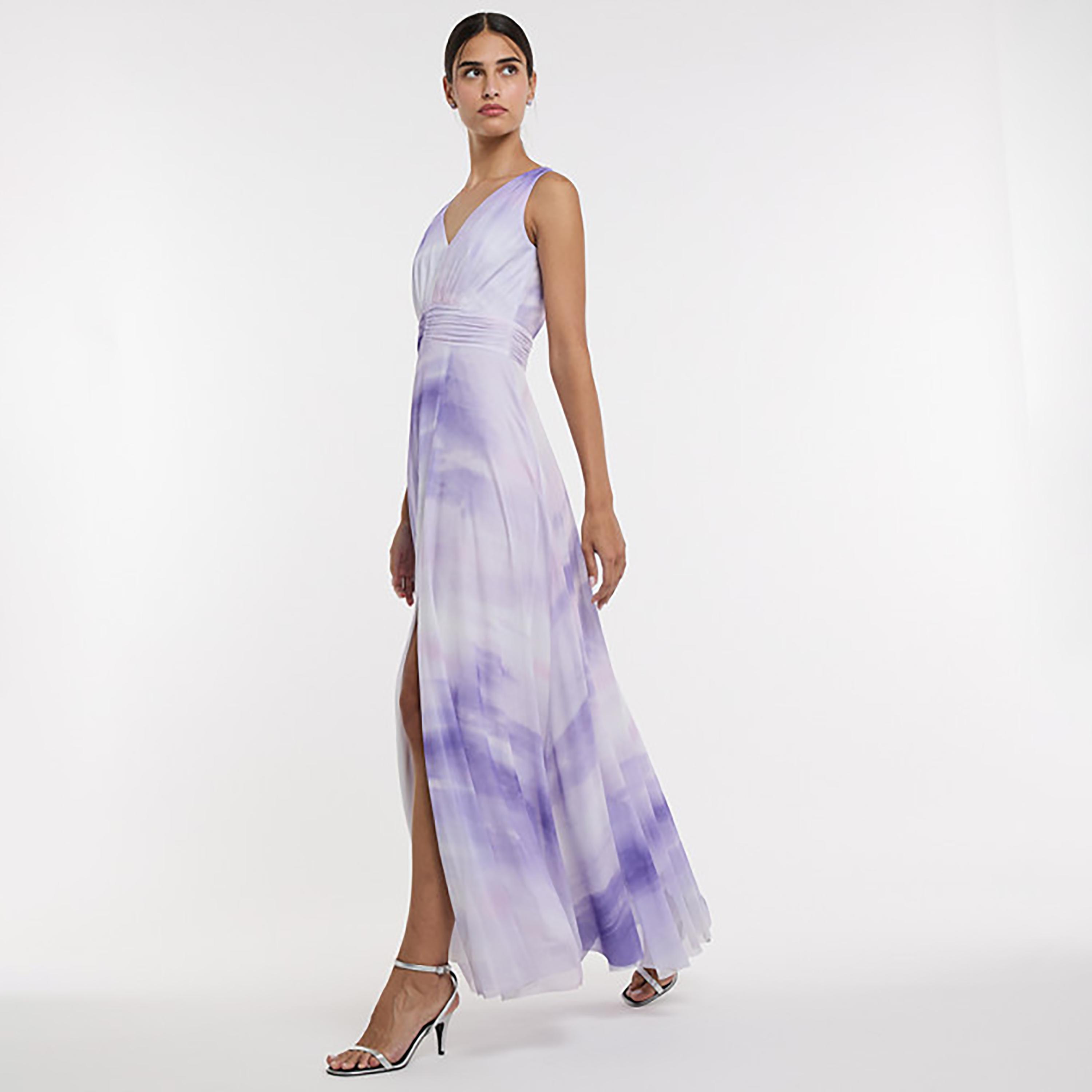 BCBG Multicolour Tie-Dye Fit & Flared Women's Maxi Dress-women-clothing-dresses-image-2