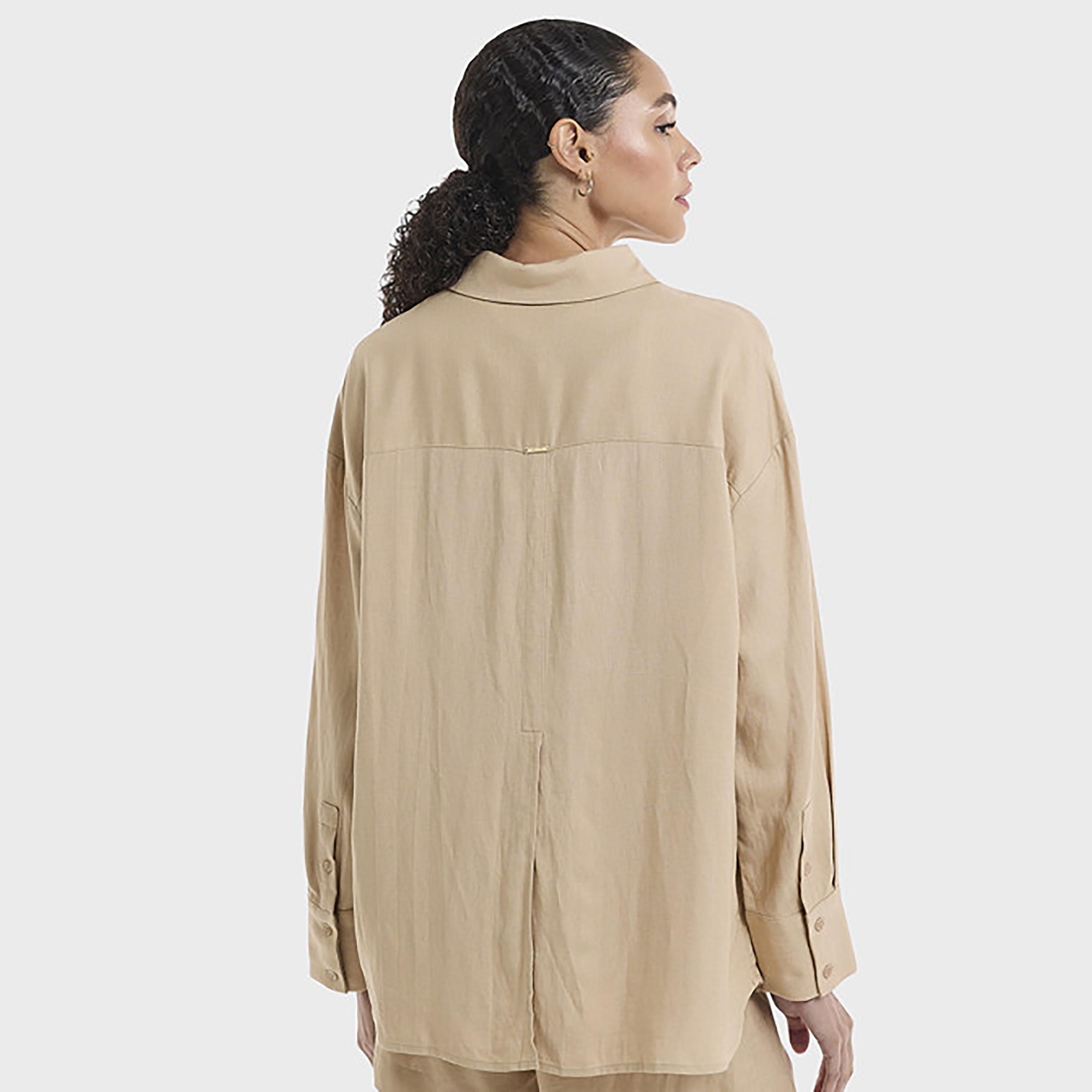 قميص نسائي بياقة وأكمام منسدلة من الكتان من بي سي بي جي-women-clothing-shirtsandblouses-shirts-image-8