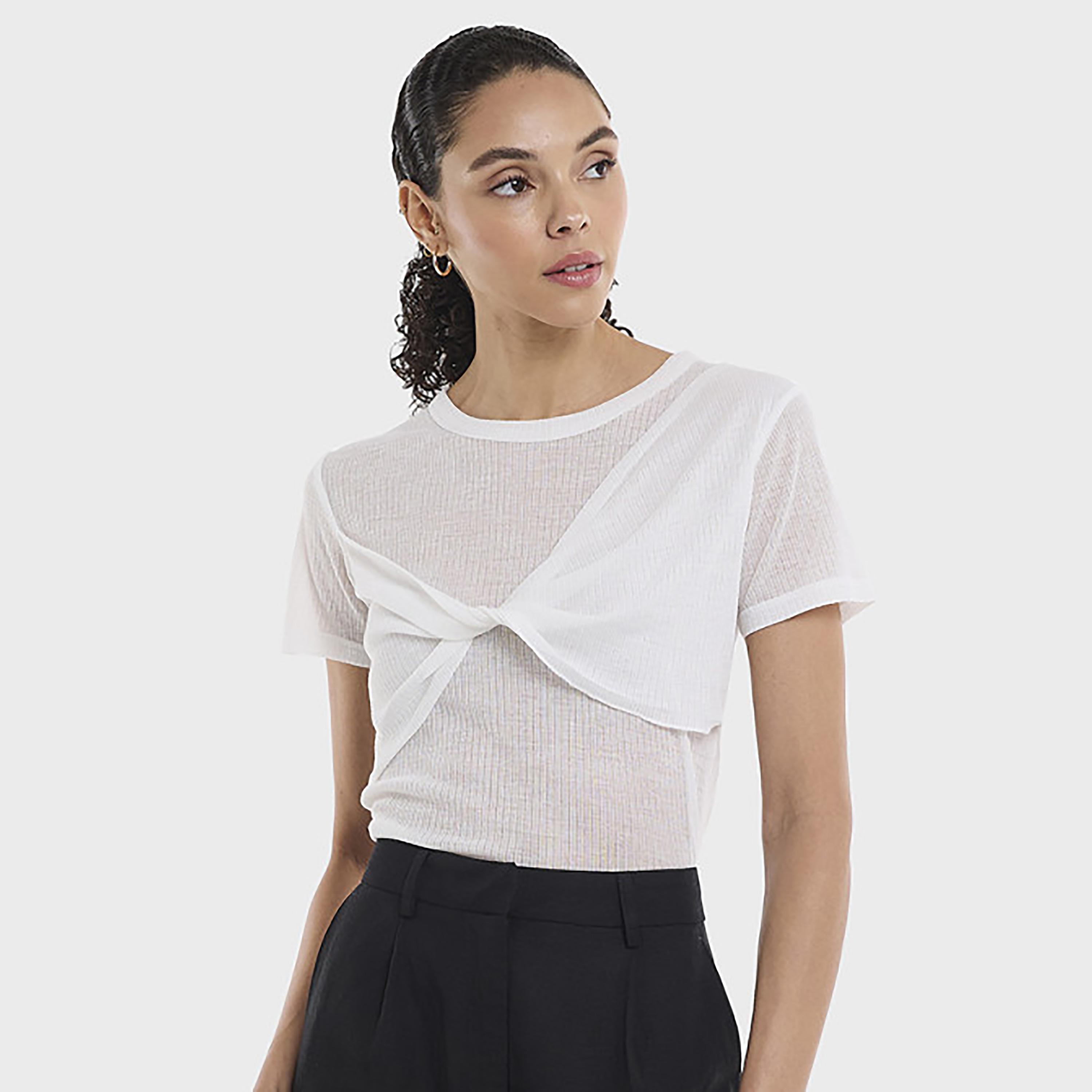 BCBG Textured Women's Top-women-clothing-shirtsandblouses-blouses-image-1