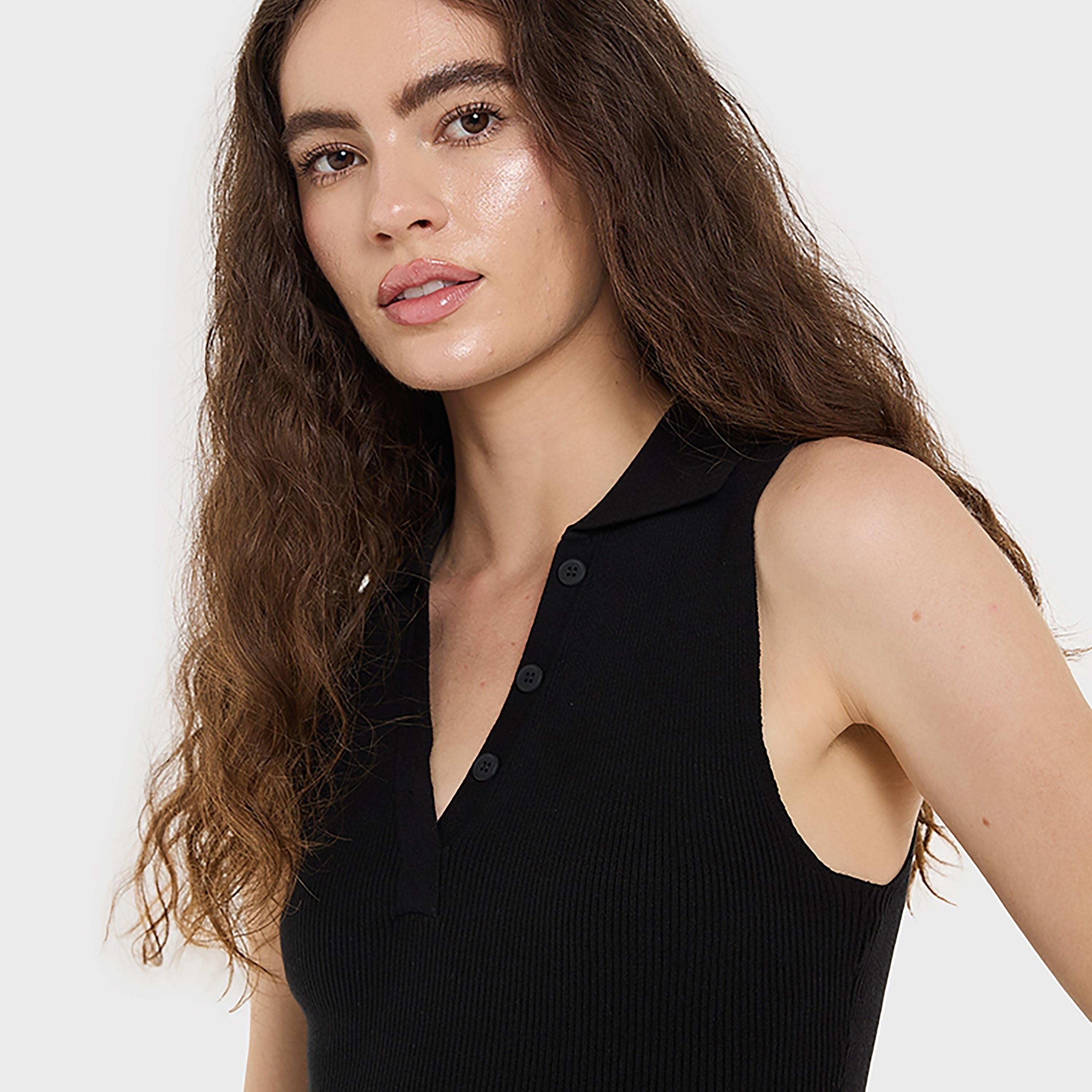 BCBG Ribbed Collared Women's Top-women-clothing-shirtsandblouses-blouses-image-4