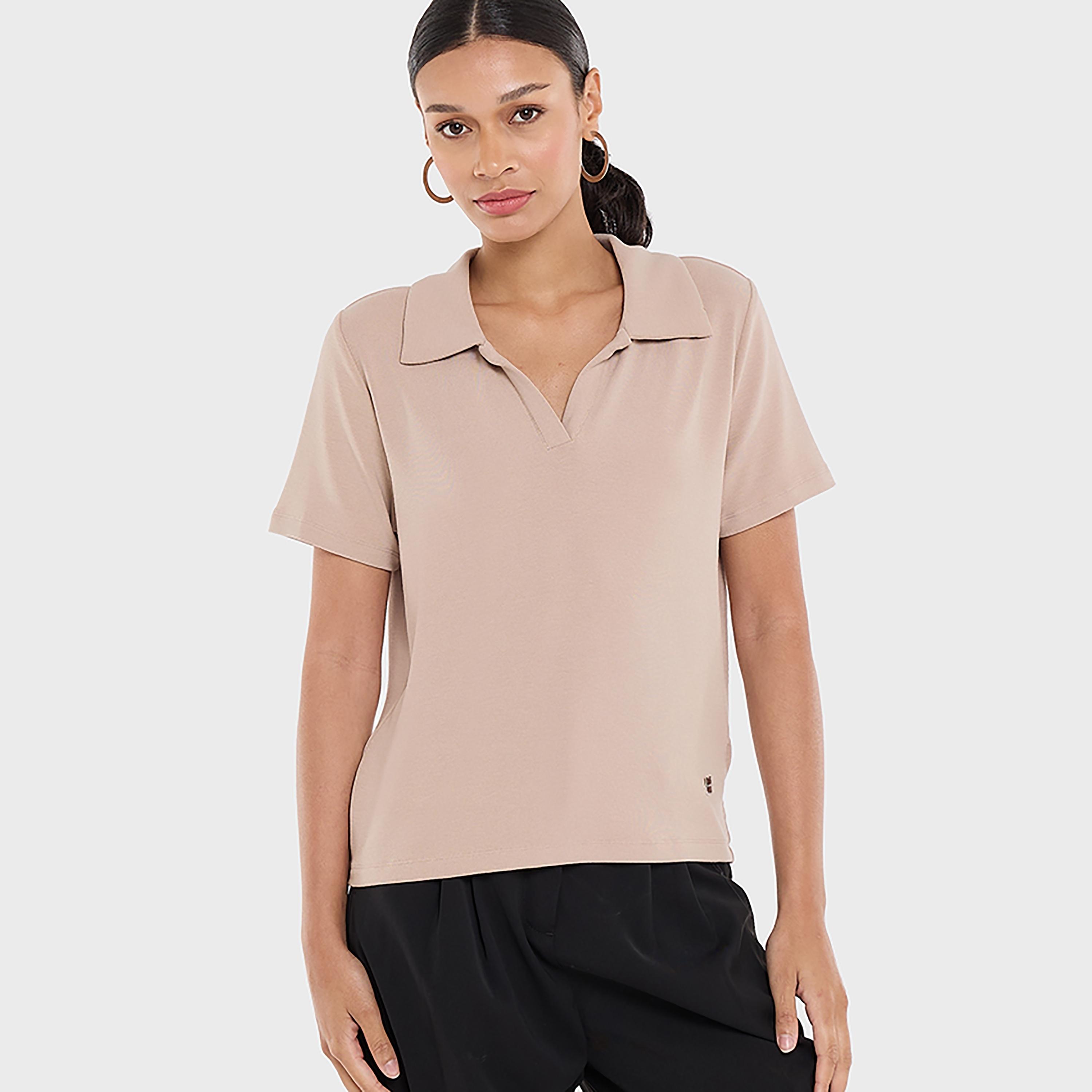 BCBG Johny Collar Women's T-Shirt-women-clothing-tshirts-image-1