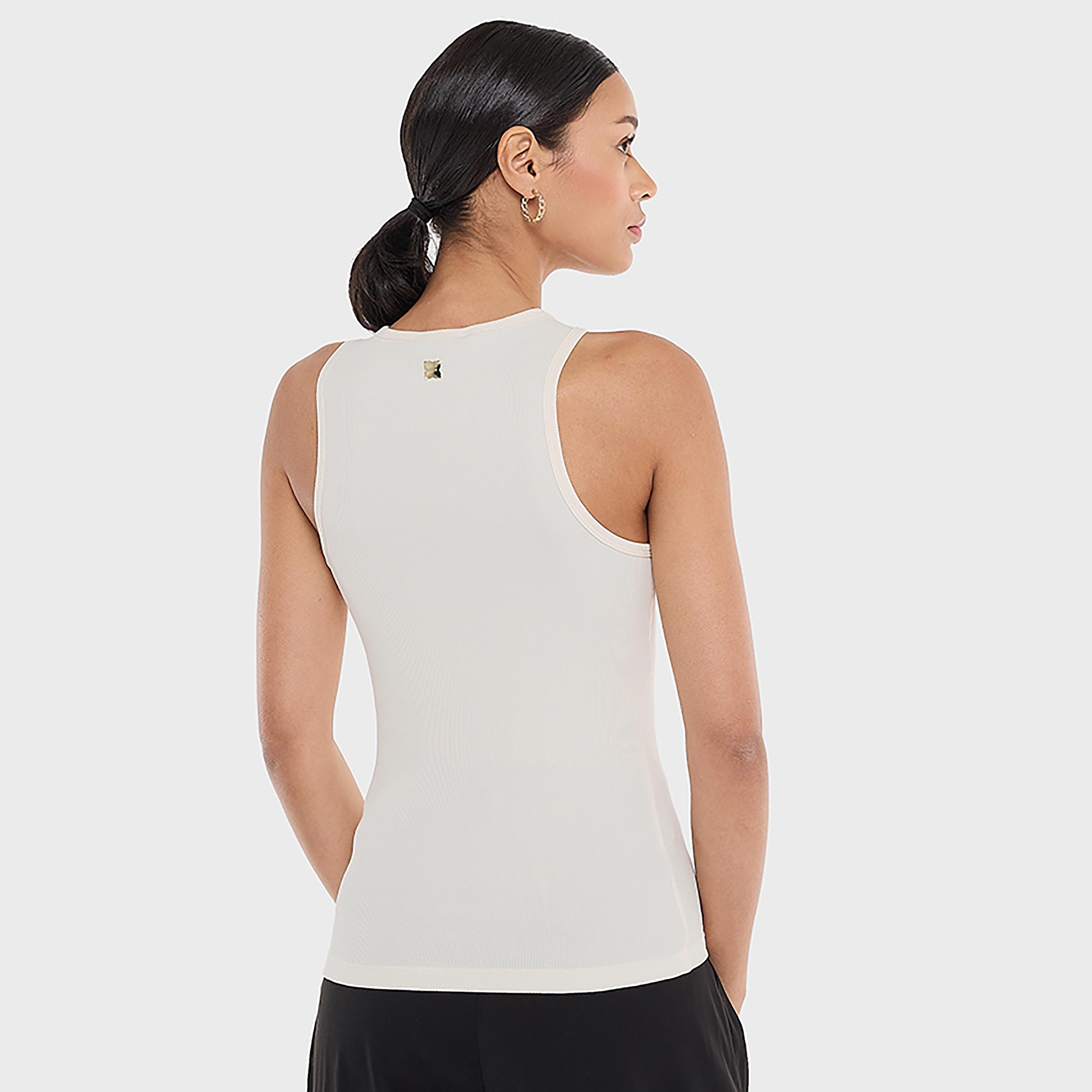 بلوزة نسائية بدون أكمام مضلعة بفتحة رقبة دائرية للنساء من بي سي بي جي-women-clothing-tshirts-image-7
