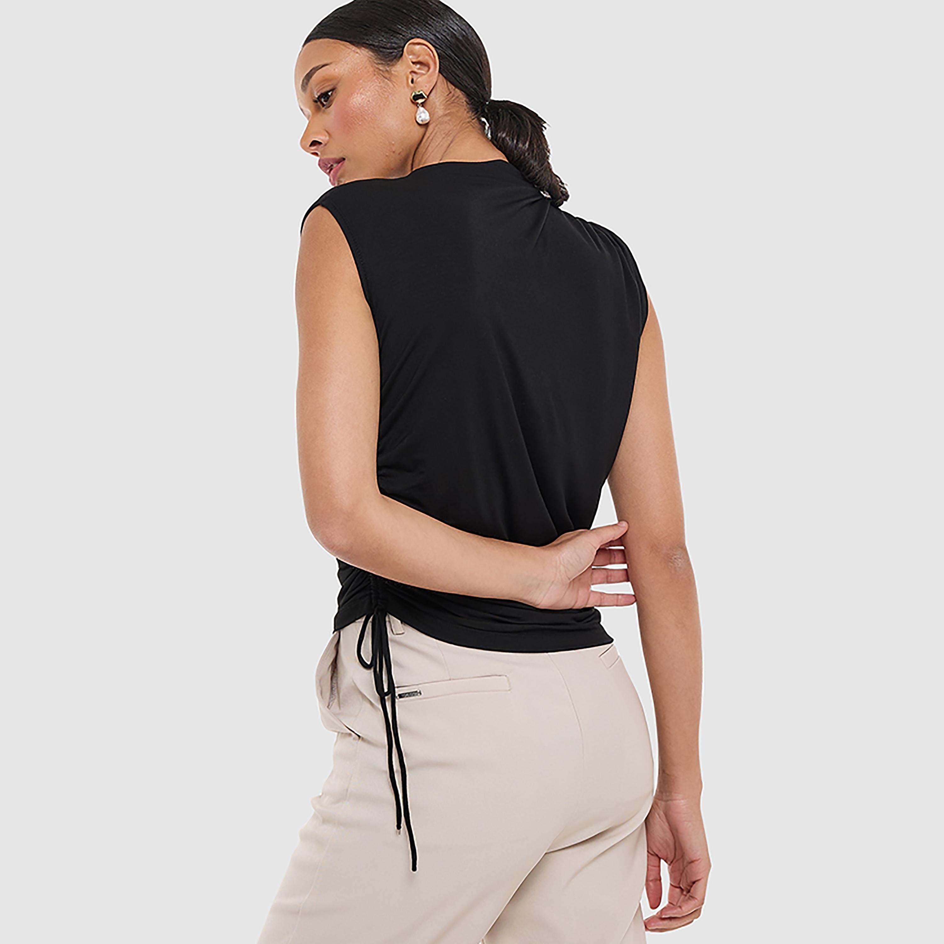 بلوزة بياقة واسعة مكشكشة للنساء من بي سي بي جي-women-clothing-shirtsandblouses-blouses-image-3