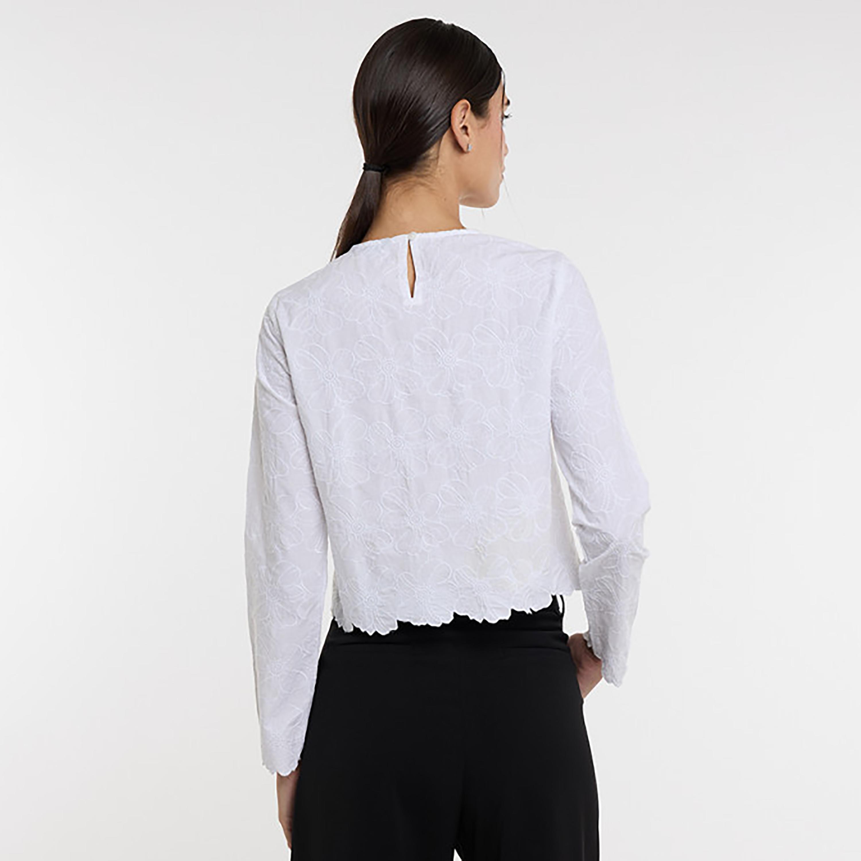 BCBG White Floral Embroidered Women's Top-women-clothing-shirtsandblouses-blouses-image-3