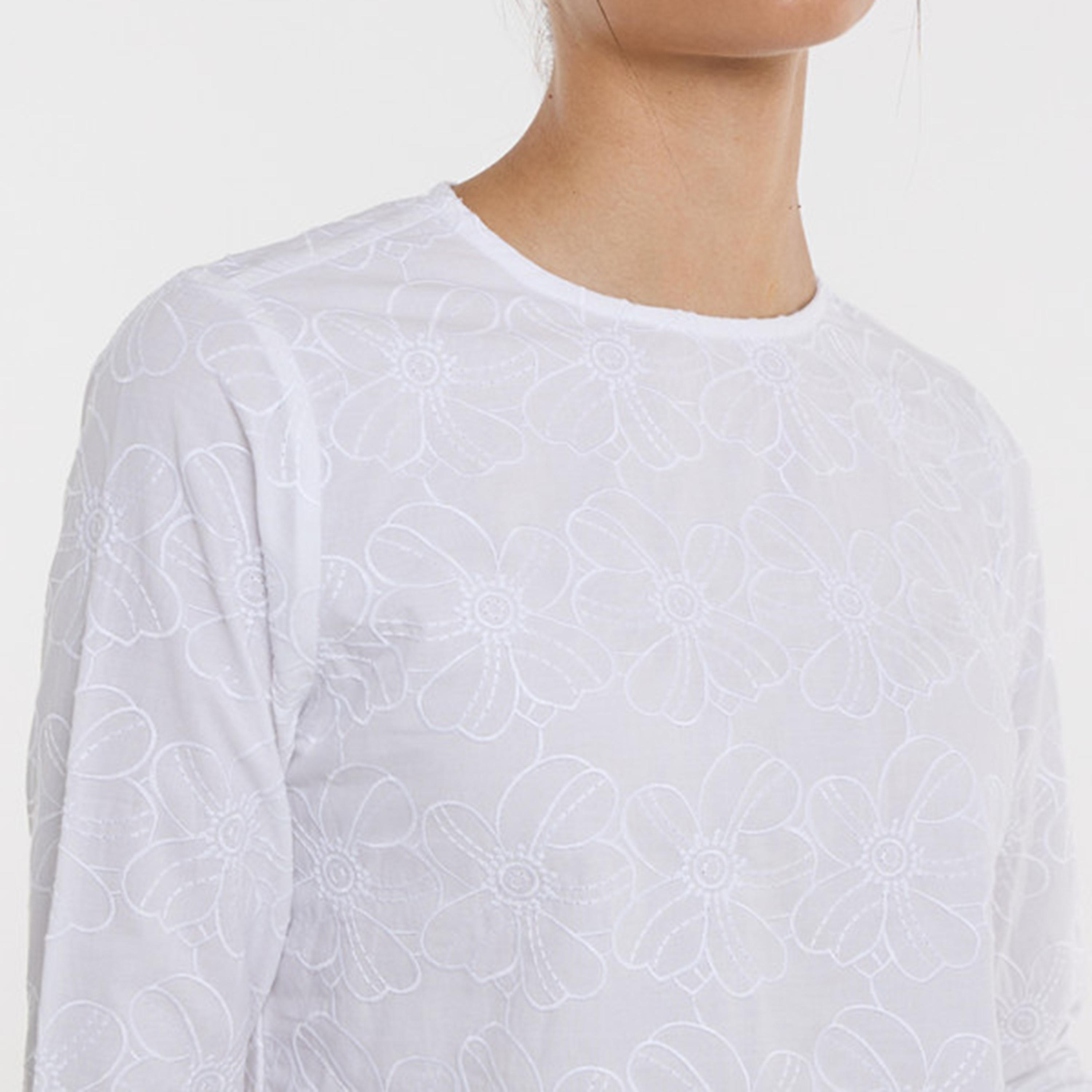 BCBG White Floral Embroidered Women's Top-women-clothing-shirtsandblouses-blouses-image-4
