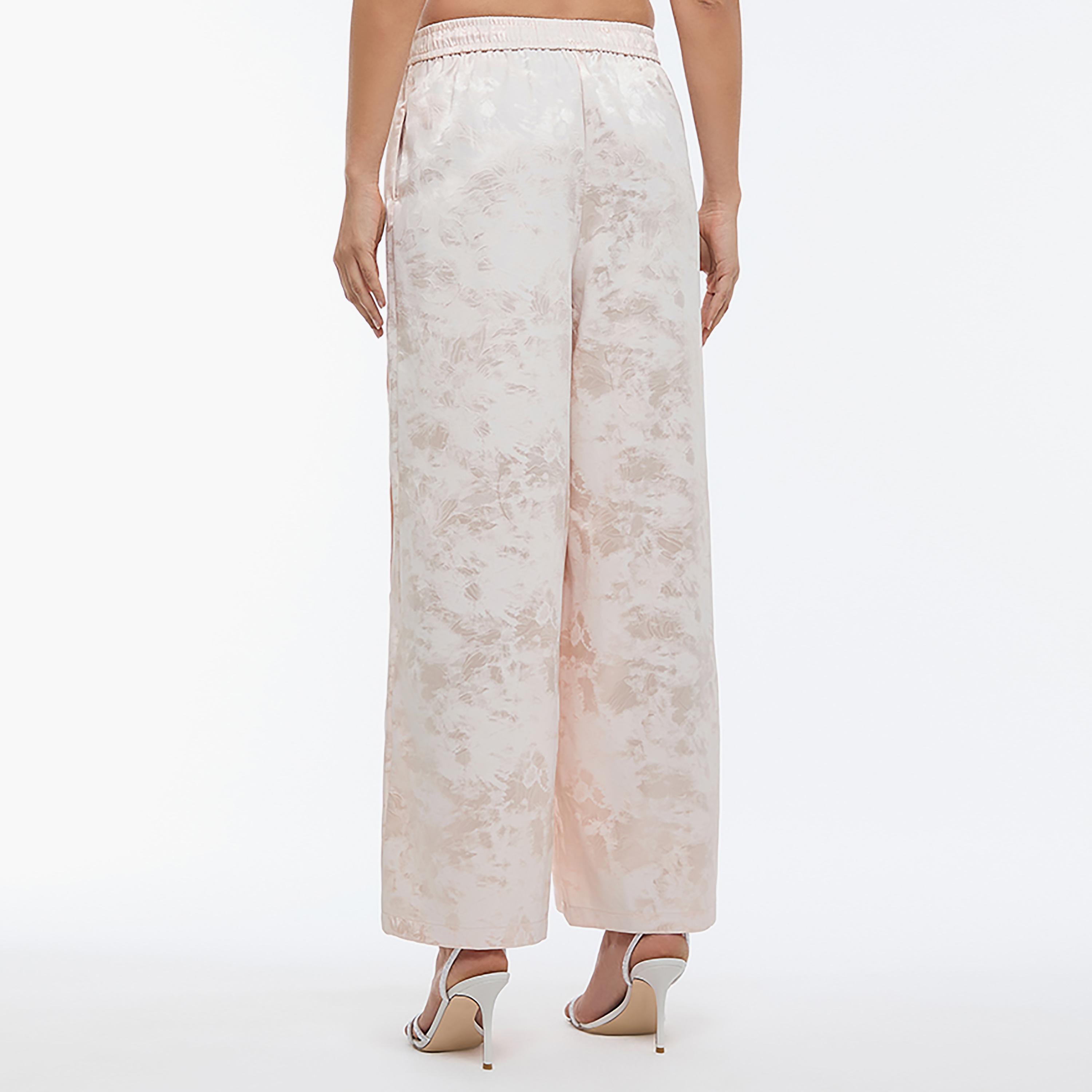بنطلون نسائي أرجل واسعة وقماش ساتان جاكار لون وردي من بي سي بي جي-women-clothing-bottoms-trousers-image-4