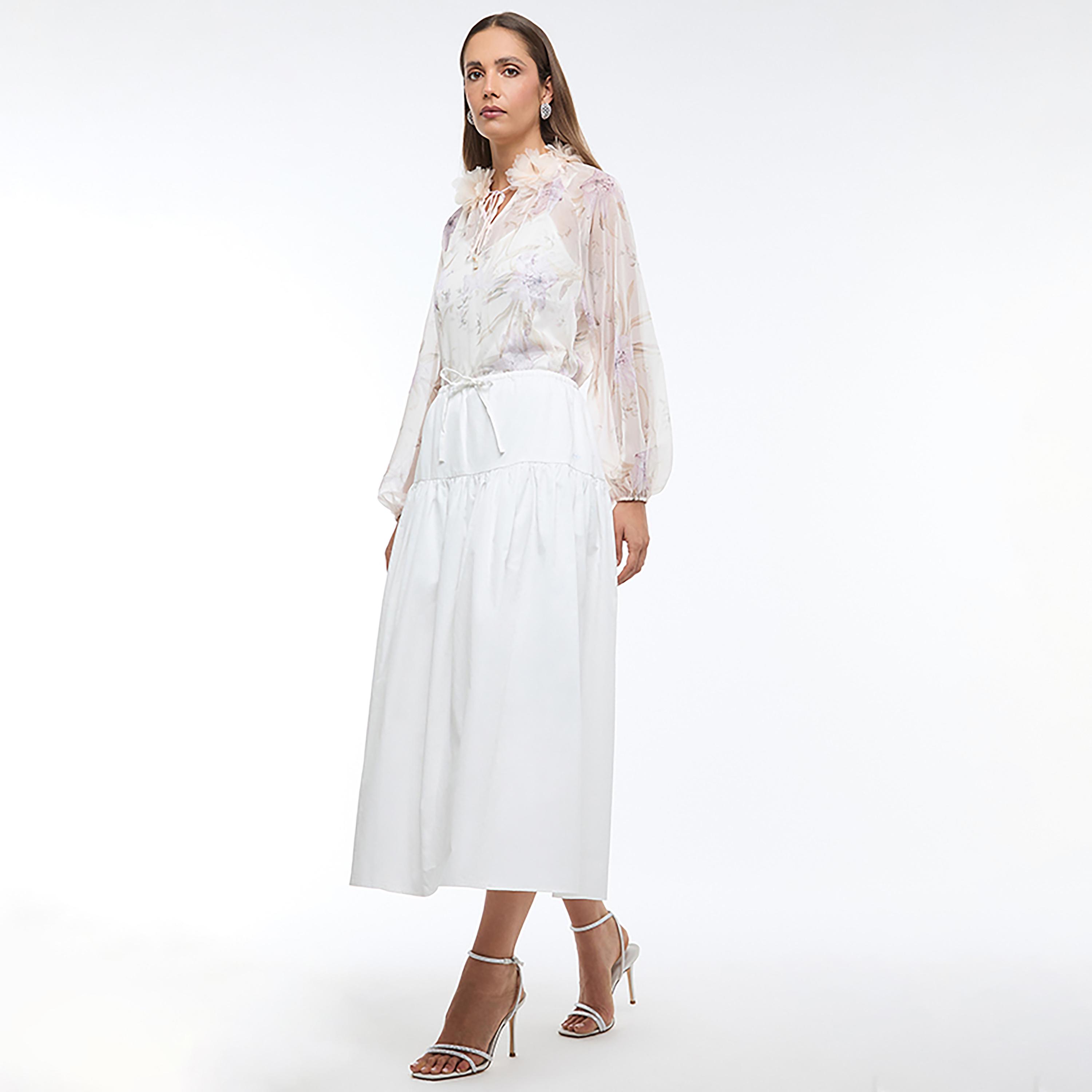 تنورة نسائية من قماش البوبلين بتصميم "تيرد" متعدد الطبقات من بي سي بي جي-women-clothing-bottoms-skirts-image-7