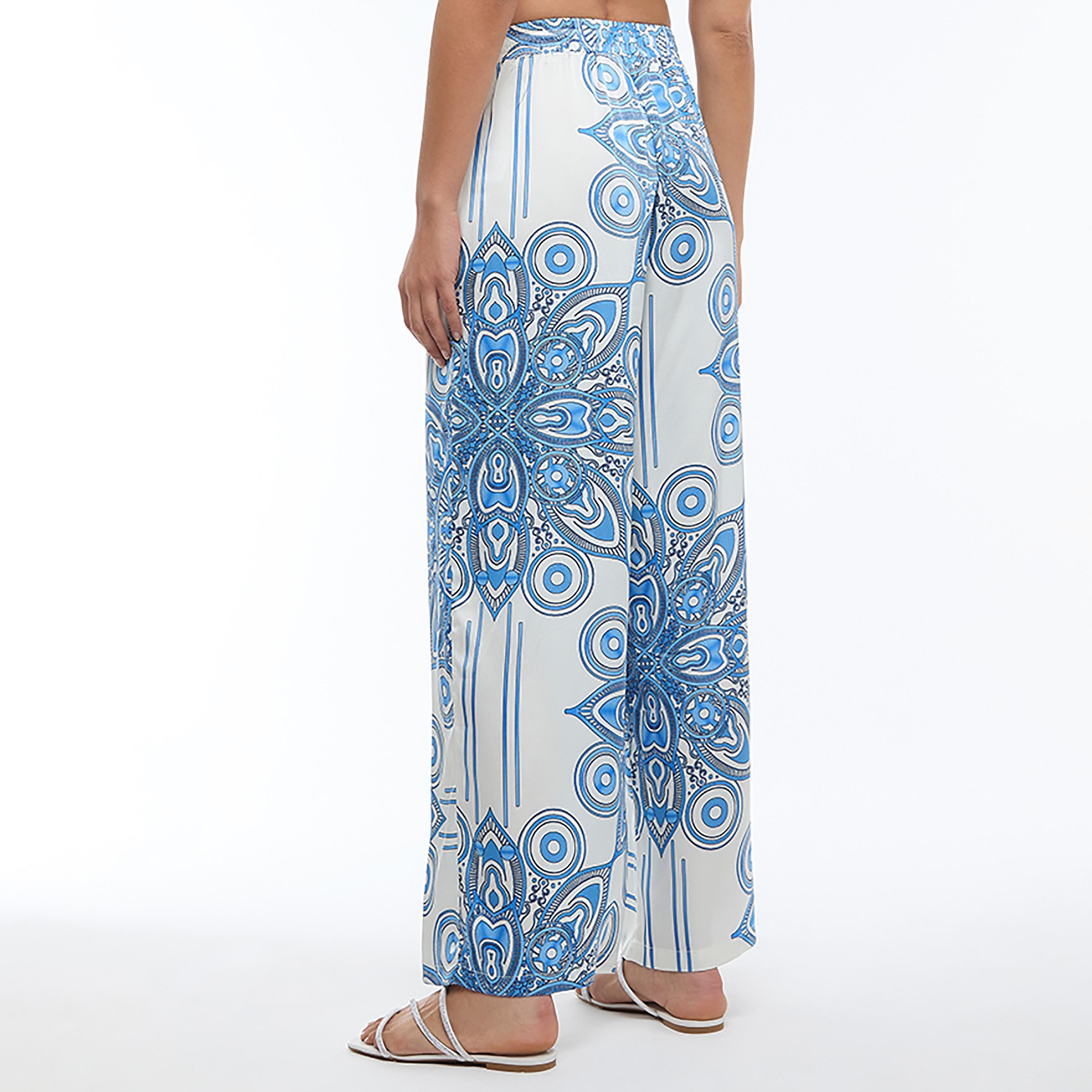 بنطلون نسائي أرجل واسعة قماش شيفون بطبعة "ماندالا" متعدد الألوان من بي سي بي جي-women-clothing-bottoms-trousers-image-4