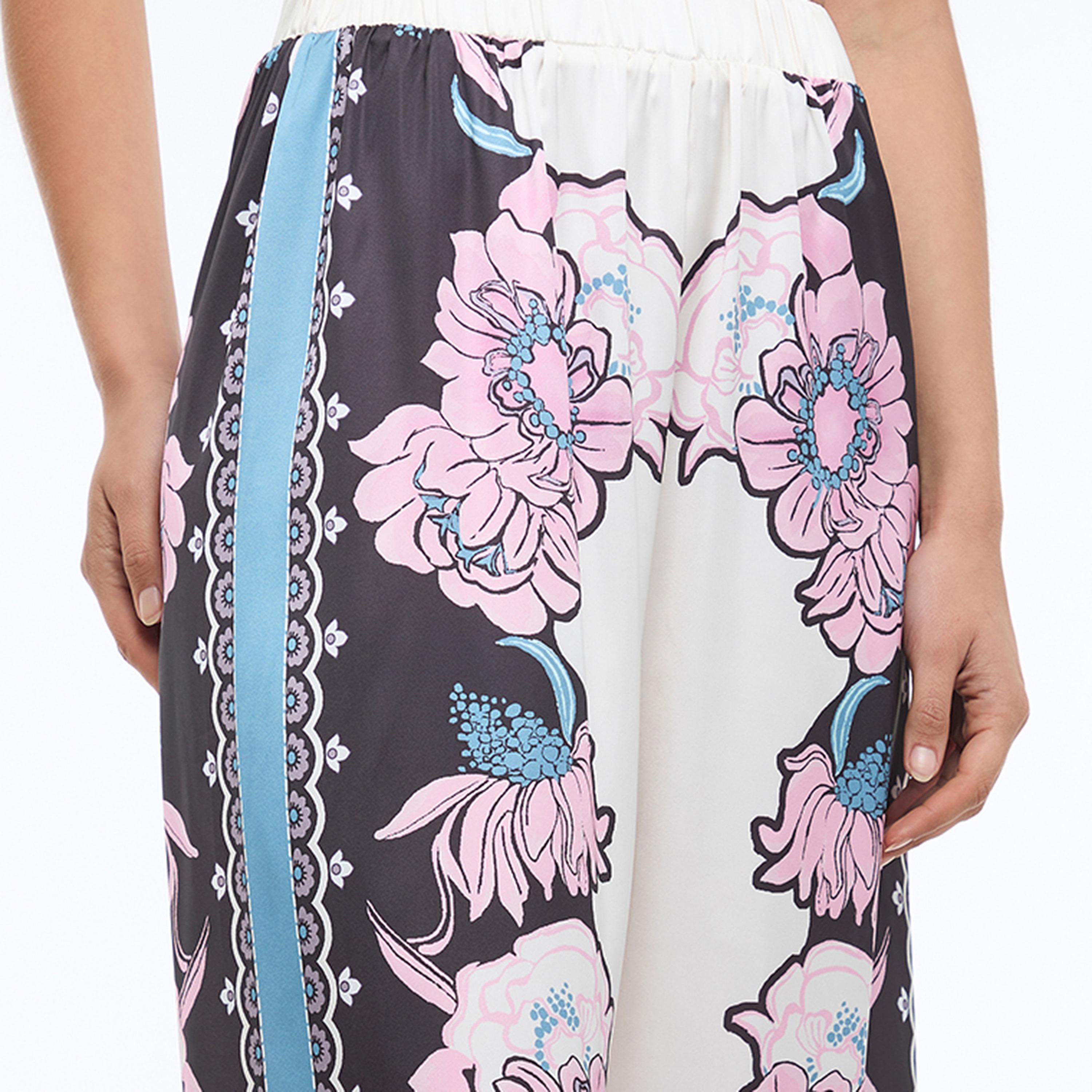 بنطلون نسائي أرجل واسعة بطبعة زهور متعددة الألوان من بي سي بي جي-women-clothing-bottoms-trousers-image-5
