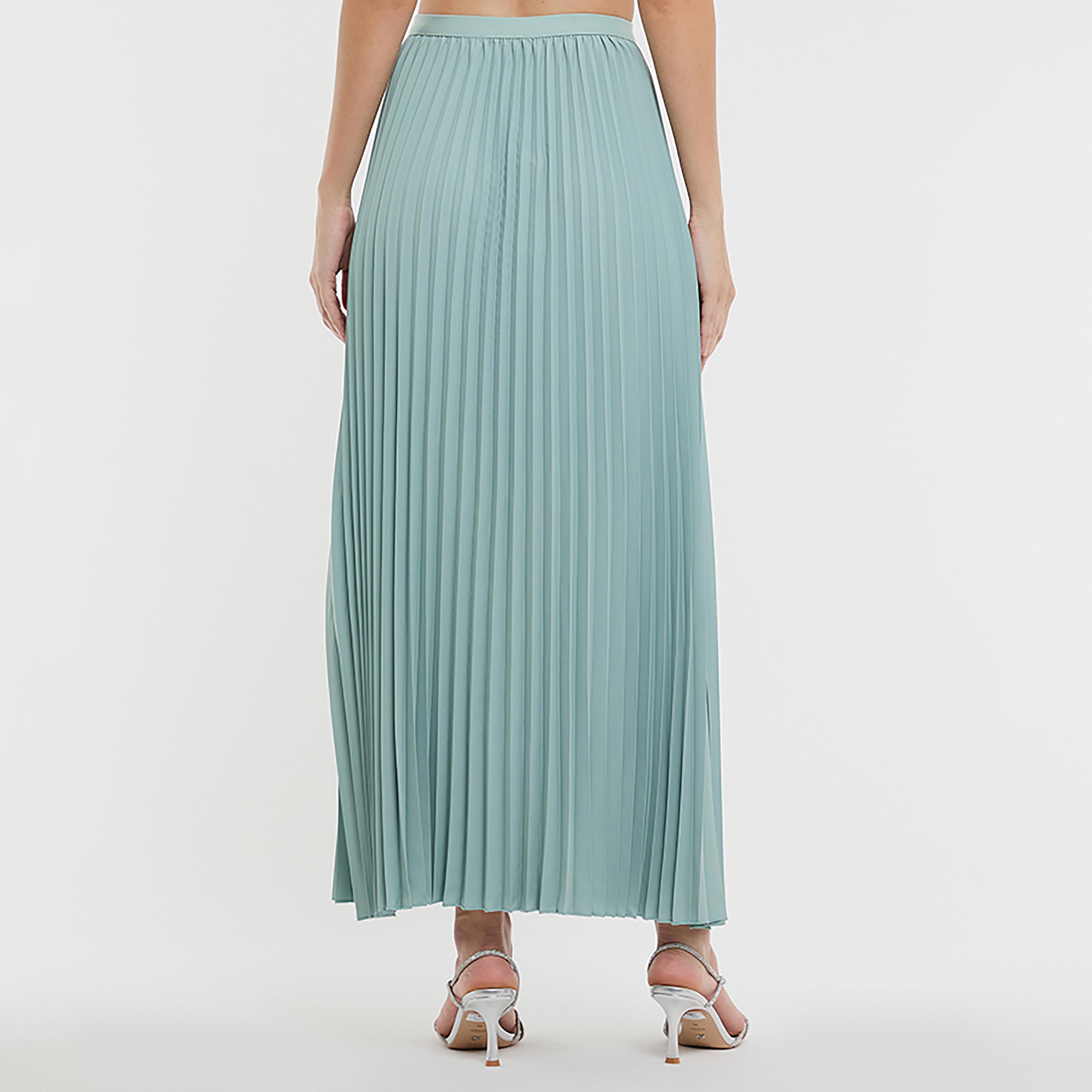 BCBG Blue Pleated A-Line Women's Maxi Skirt-women-clothing-skirts-image-3