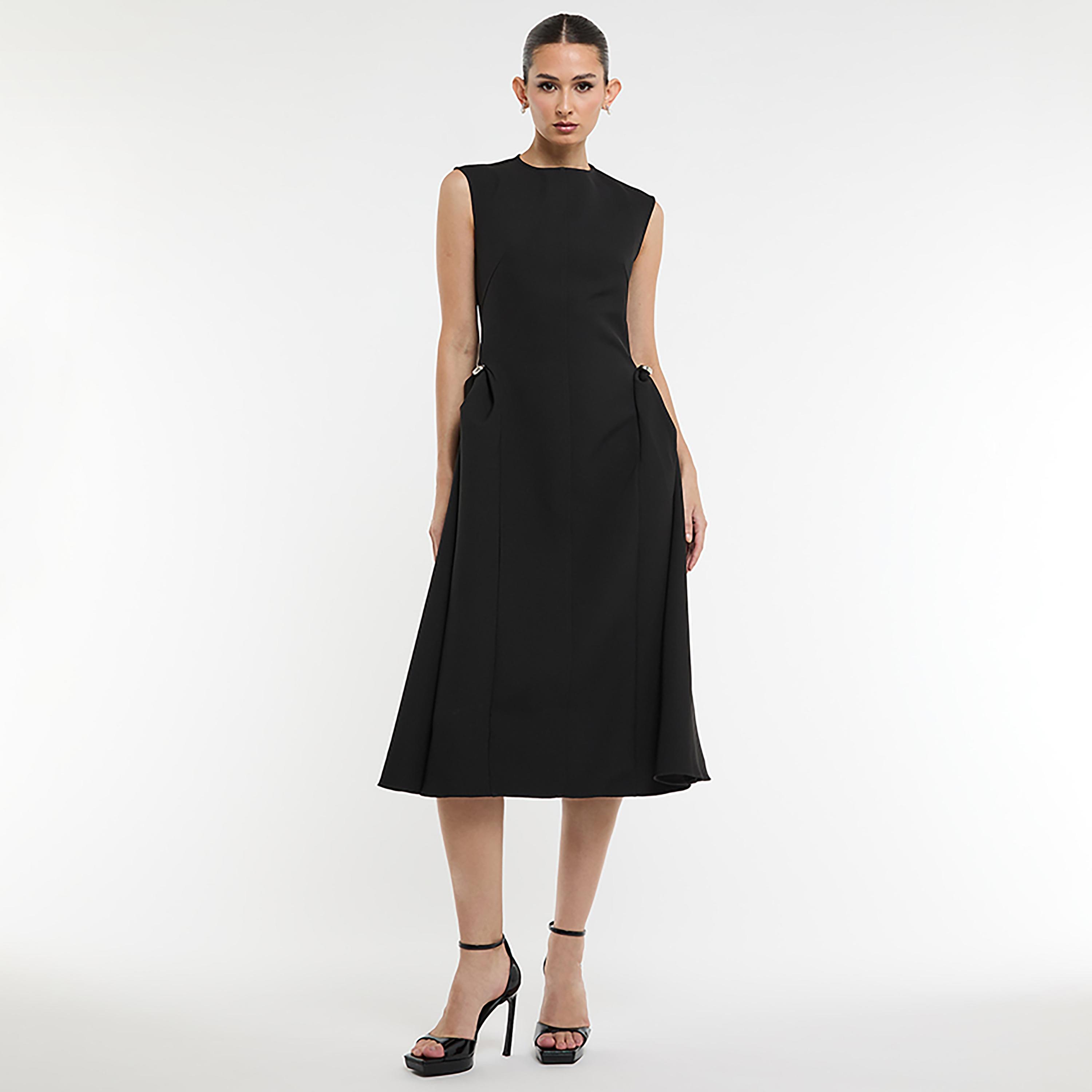 فستان ميدي حريمي بقصة فيت آند فلير من بي سي بي جي-women-clothing-dresses-image-1