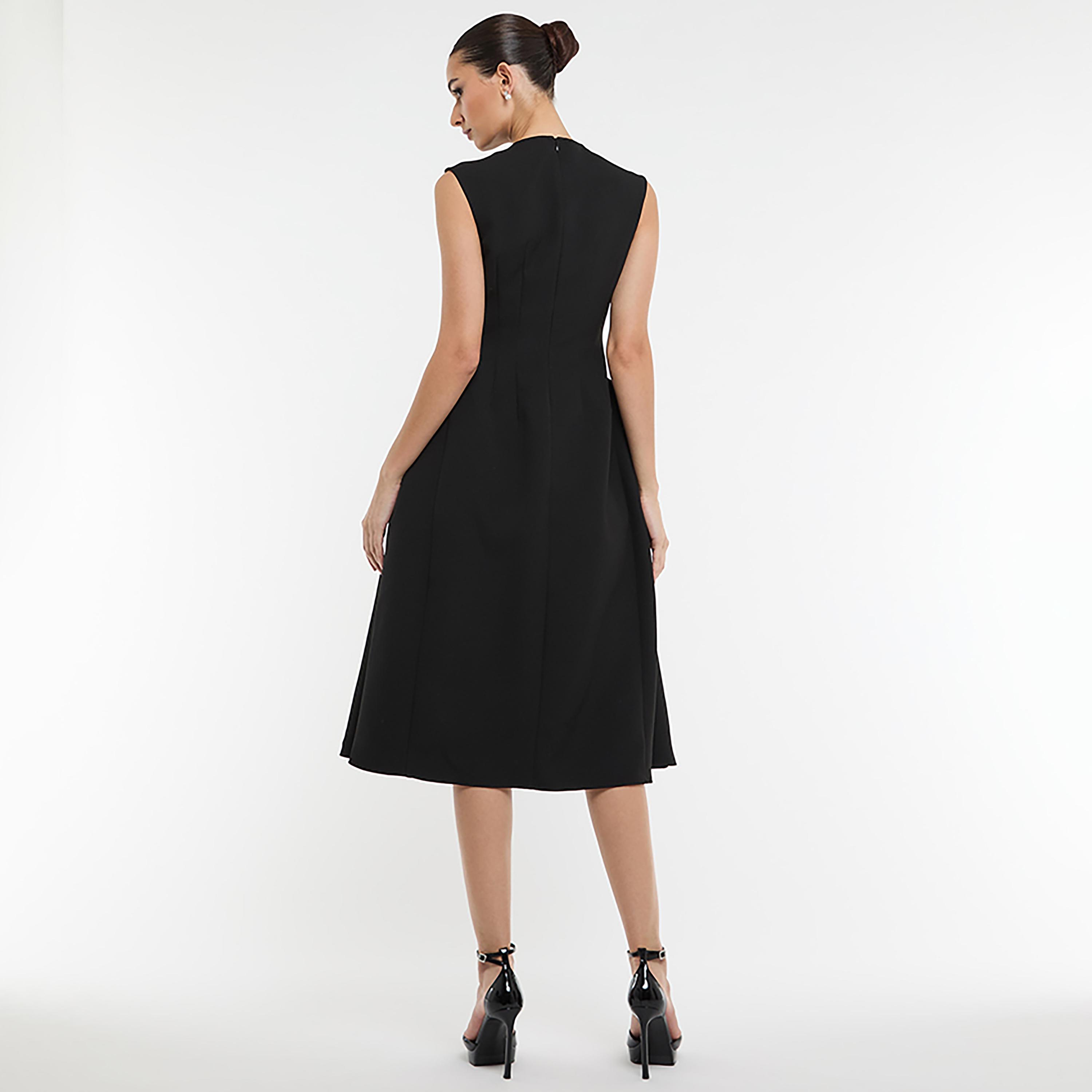 فستان ميدي حريمي بقصة فيت آند فلير من بي سي بي جي-women-clothing-dresses-image-3