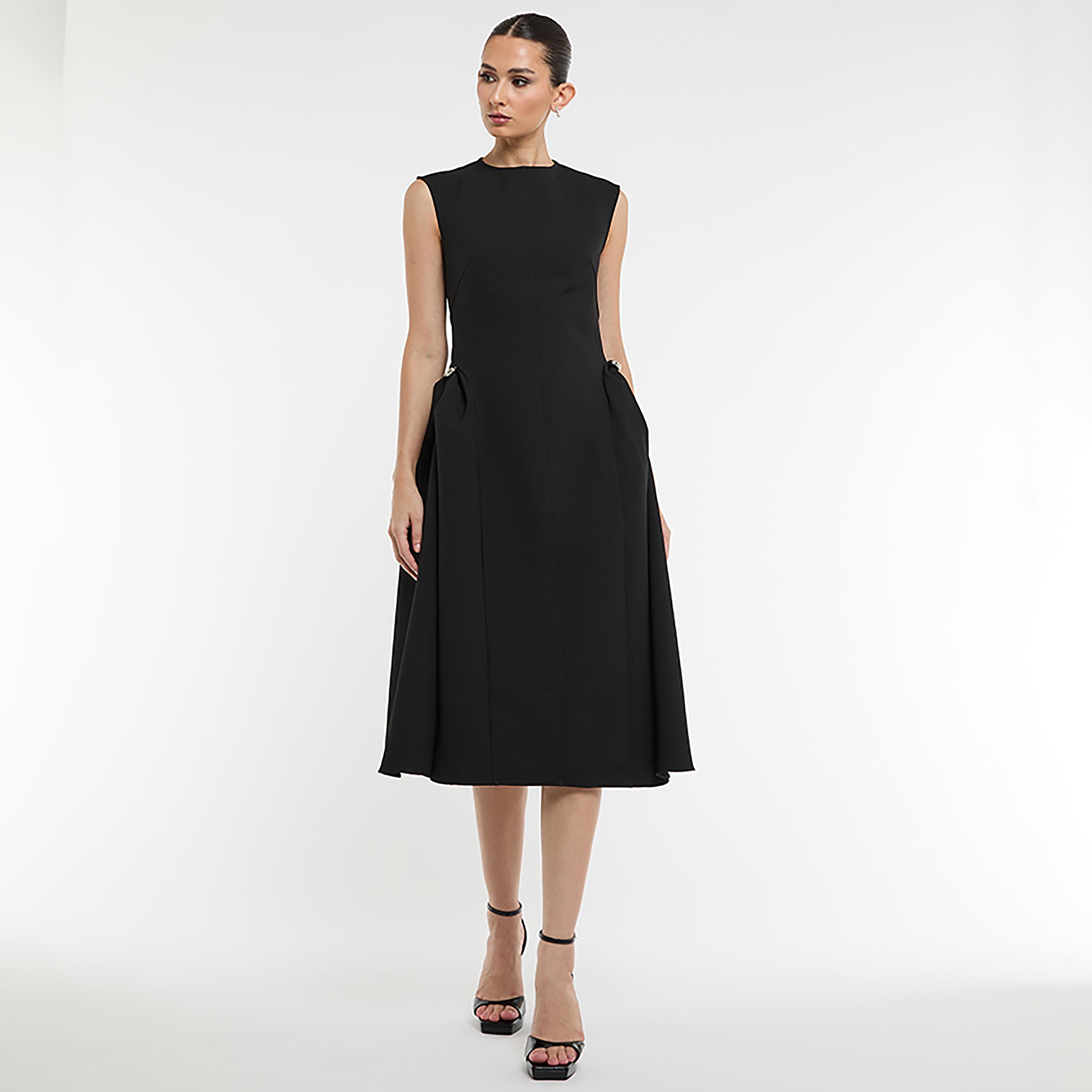 فستان ميدي حريمي بقصة فيت آند فلير من بي سي بي جي-women-clothing-dresses-image-5