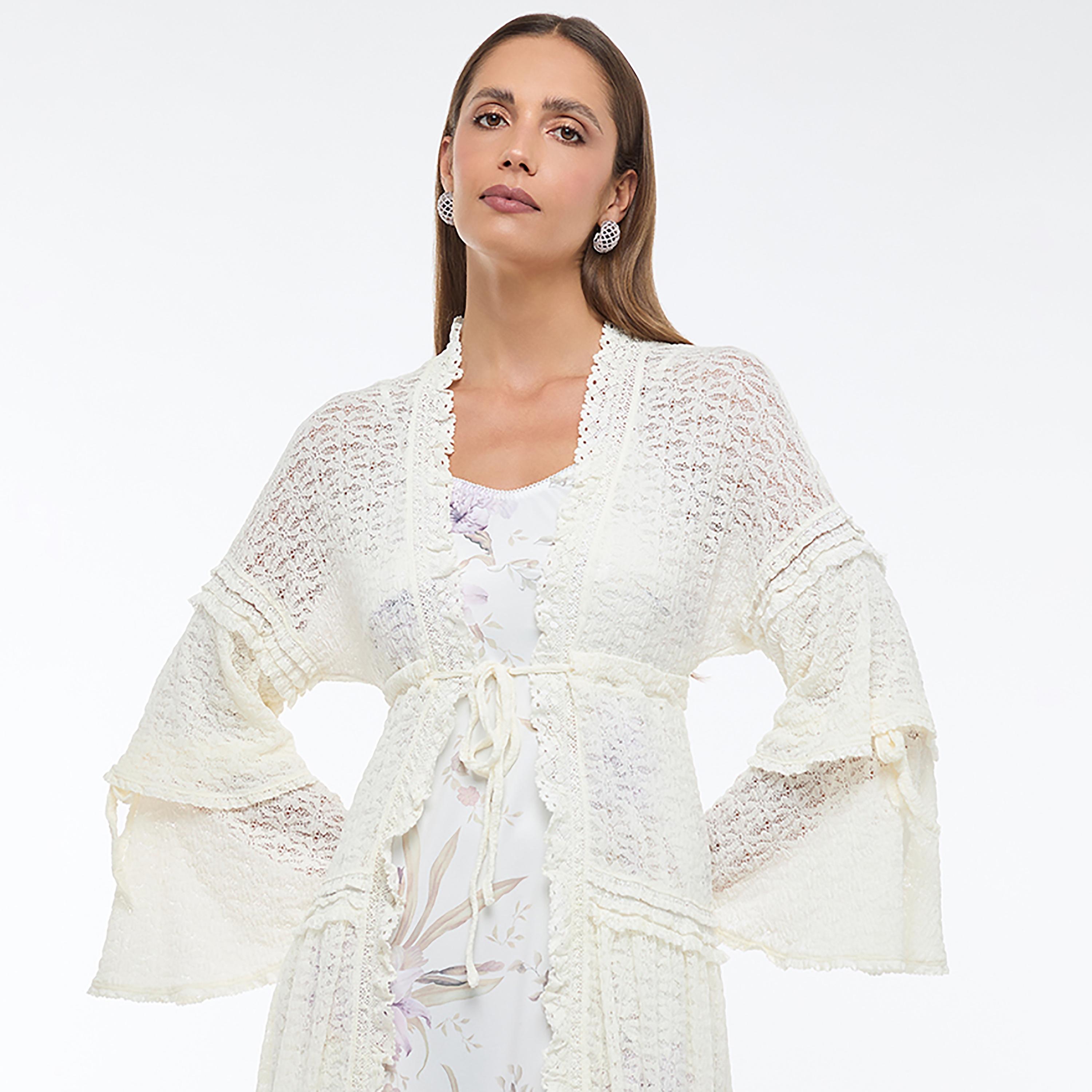 BCBG White All-Over Lace Open-Front Layered Bell Sleeves Women's Kimono Shrug-women-winterwear-coatsandjackets-jackets-image-5