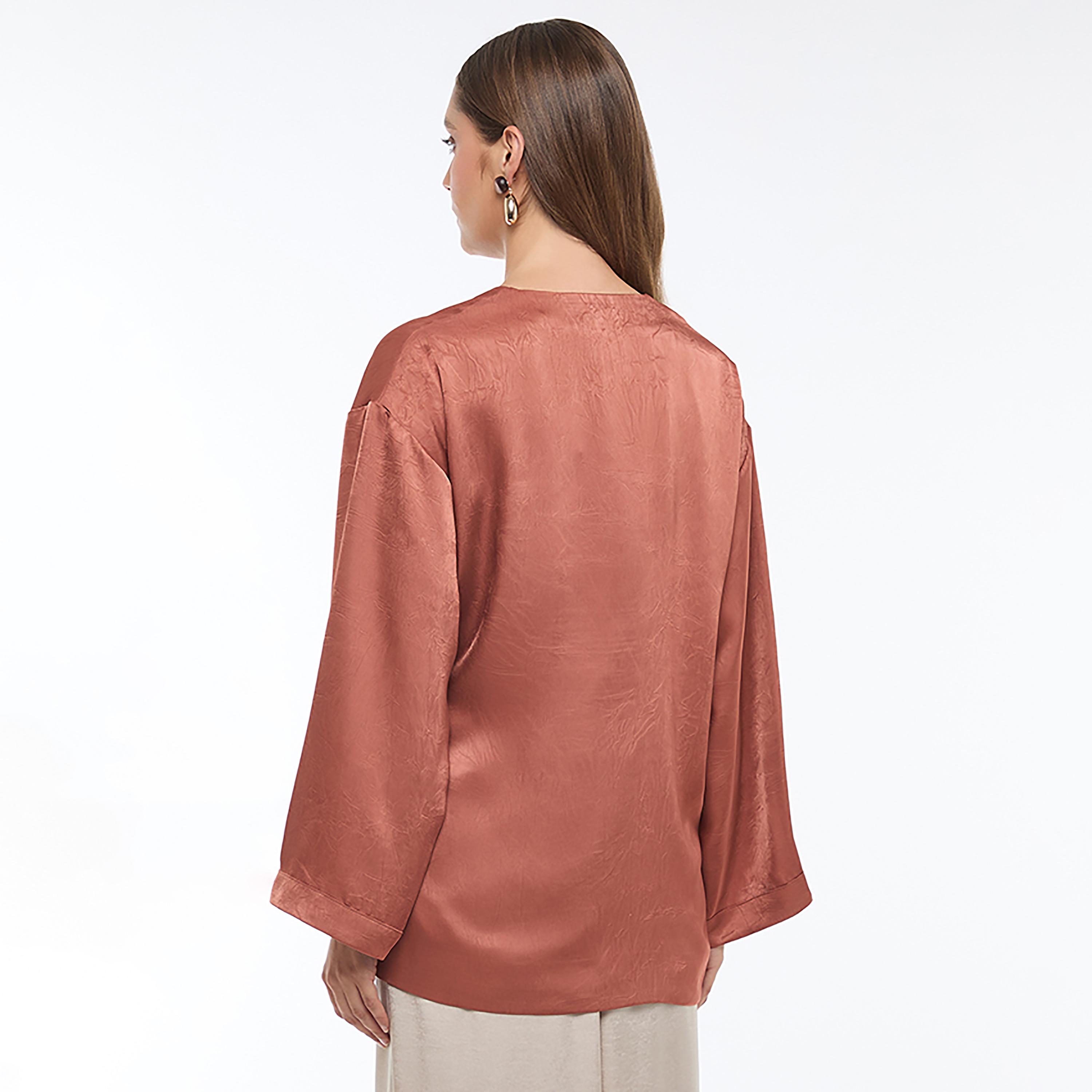 BCBG Rust Women's Wrap Top-women-clothing-shirtsandblouses-blouses-image-3