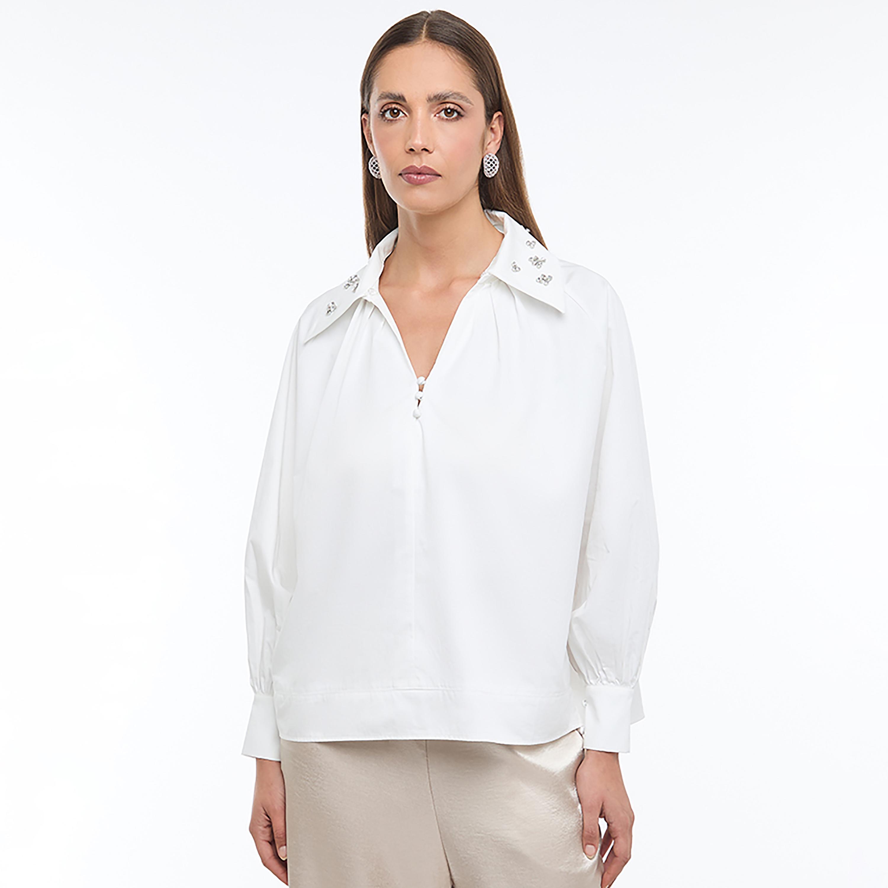 قميص نسائي لون أبيض من بي سي بي جي-women-clothing-shirtsandblouses-shirts-image-1
