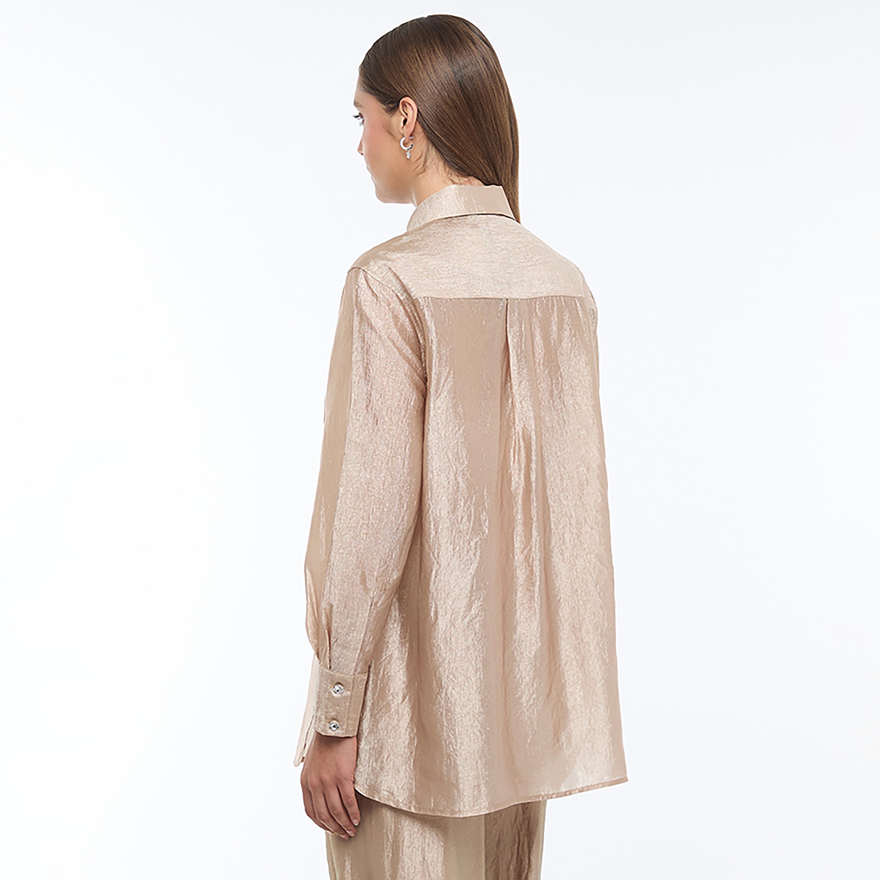 قميص نسائي قماش حريري لون بيج من بي سي بي جي-women-clothing-shirtsandblouses-shirts-image-4