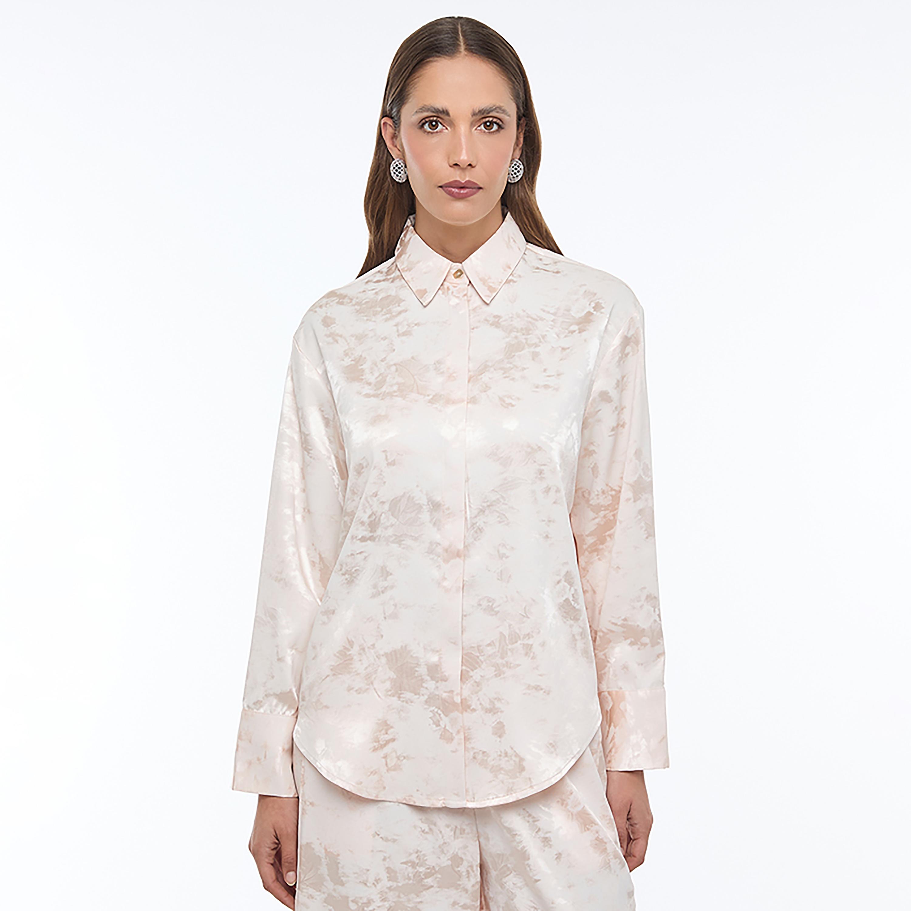 BCBG Pink Abstract Satin Women's Shirt-women-clothing-shirtsandblouses-shirts-image-1