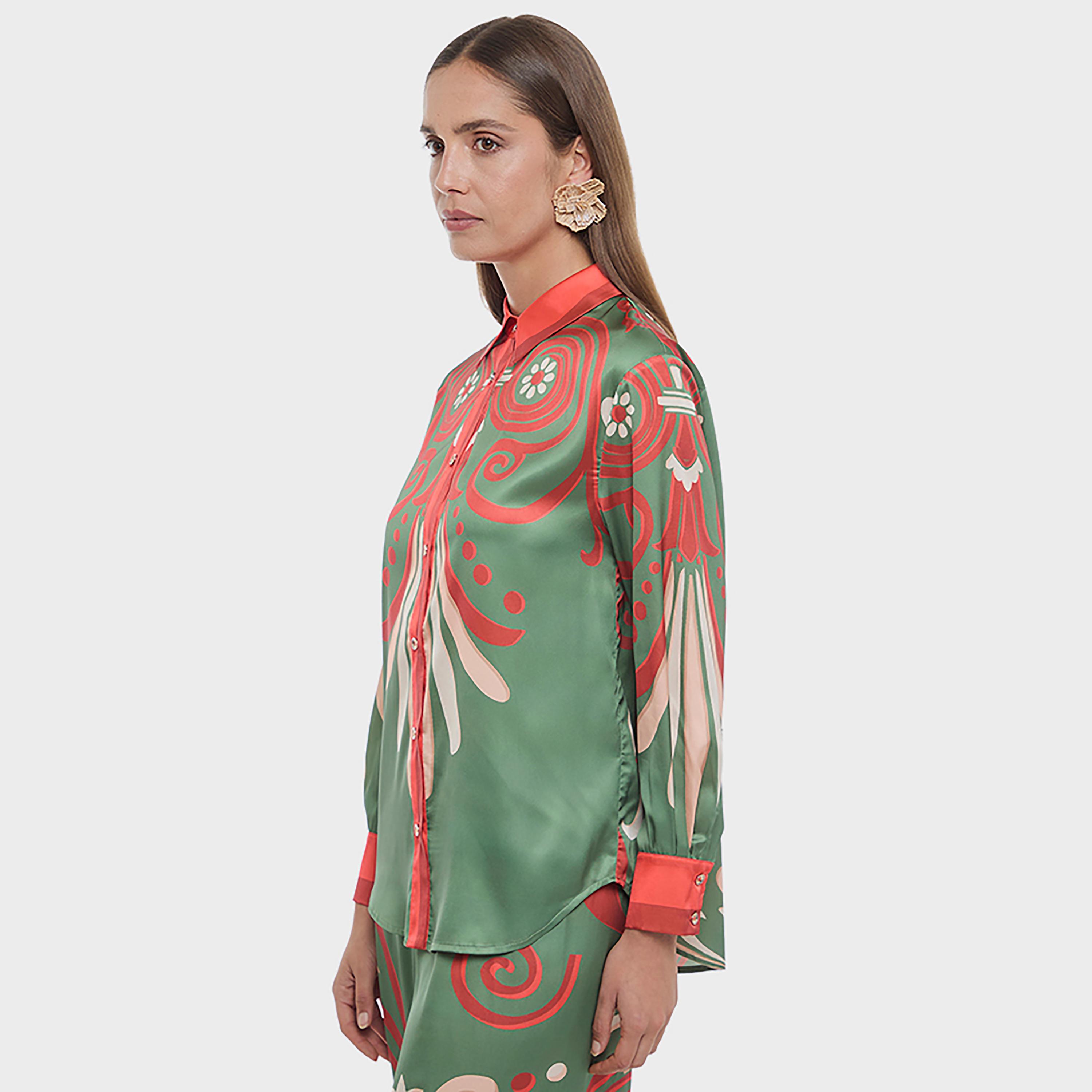 BCBG Multicolour Abstract Ornamental Print Women's Shirt-women-clothing-shirtsandblouses-shirts-image-3