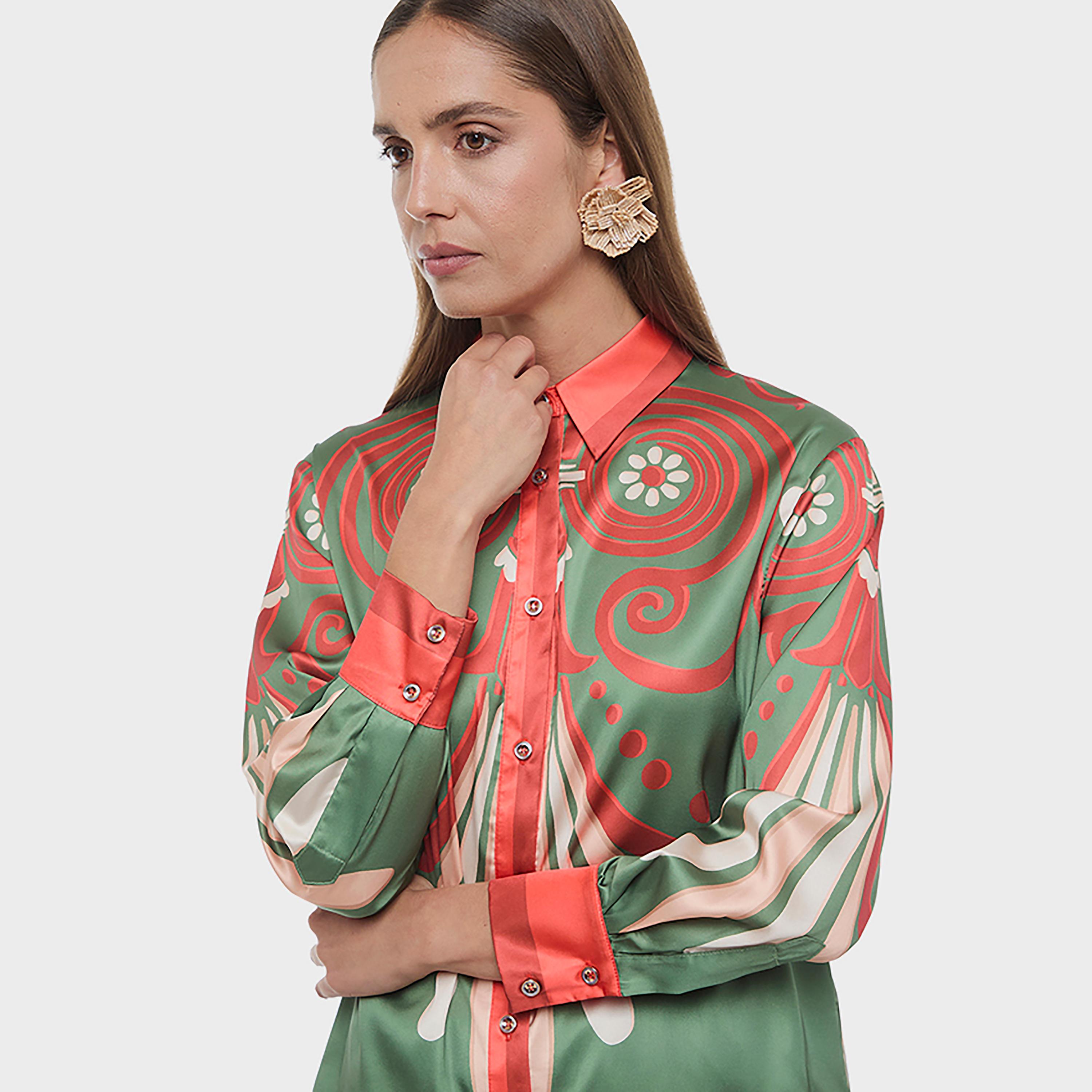 BCBG Multicolour Abstract Ornamental Print Women's Shirt-women-clothing-shirtsandblouses-shirts-image-5