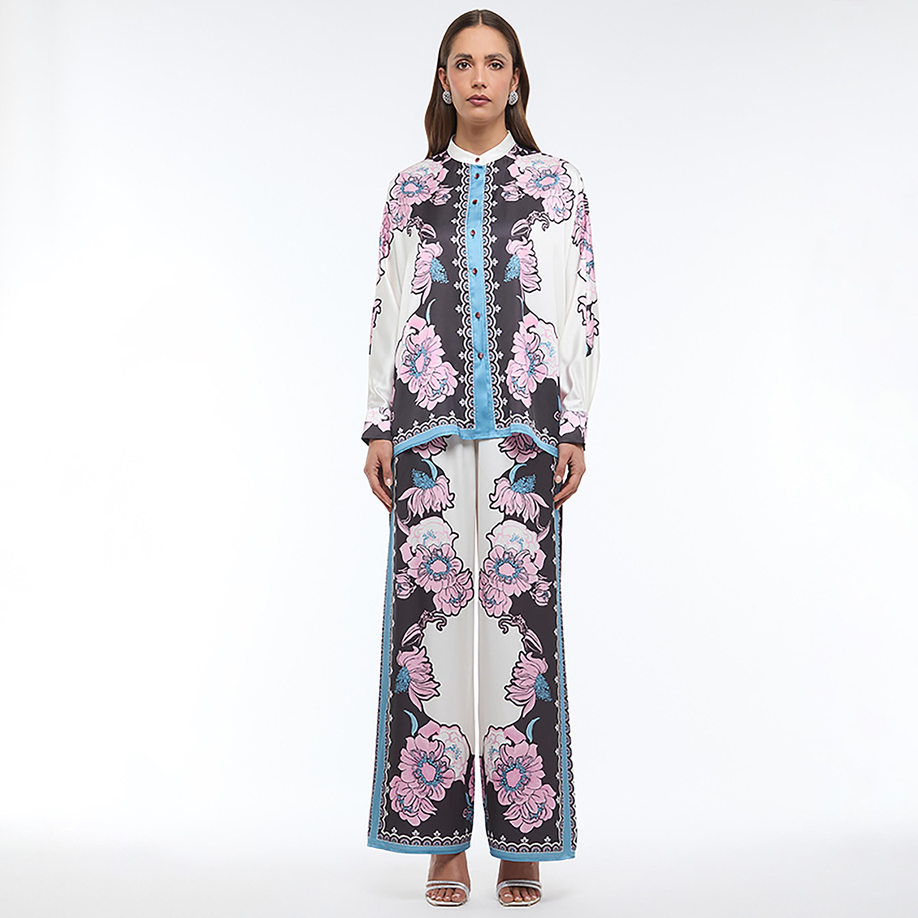 قميص نسائي بطبعة زهور متعدد الألوان من بي سي بي جي-women-clothing-shirtsandblouses-shirts-image-2