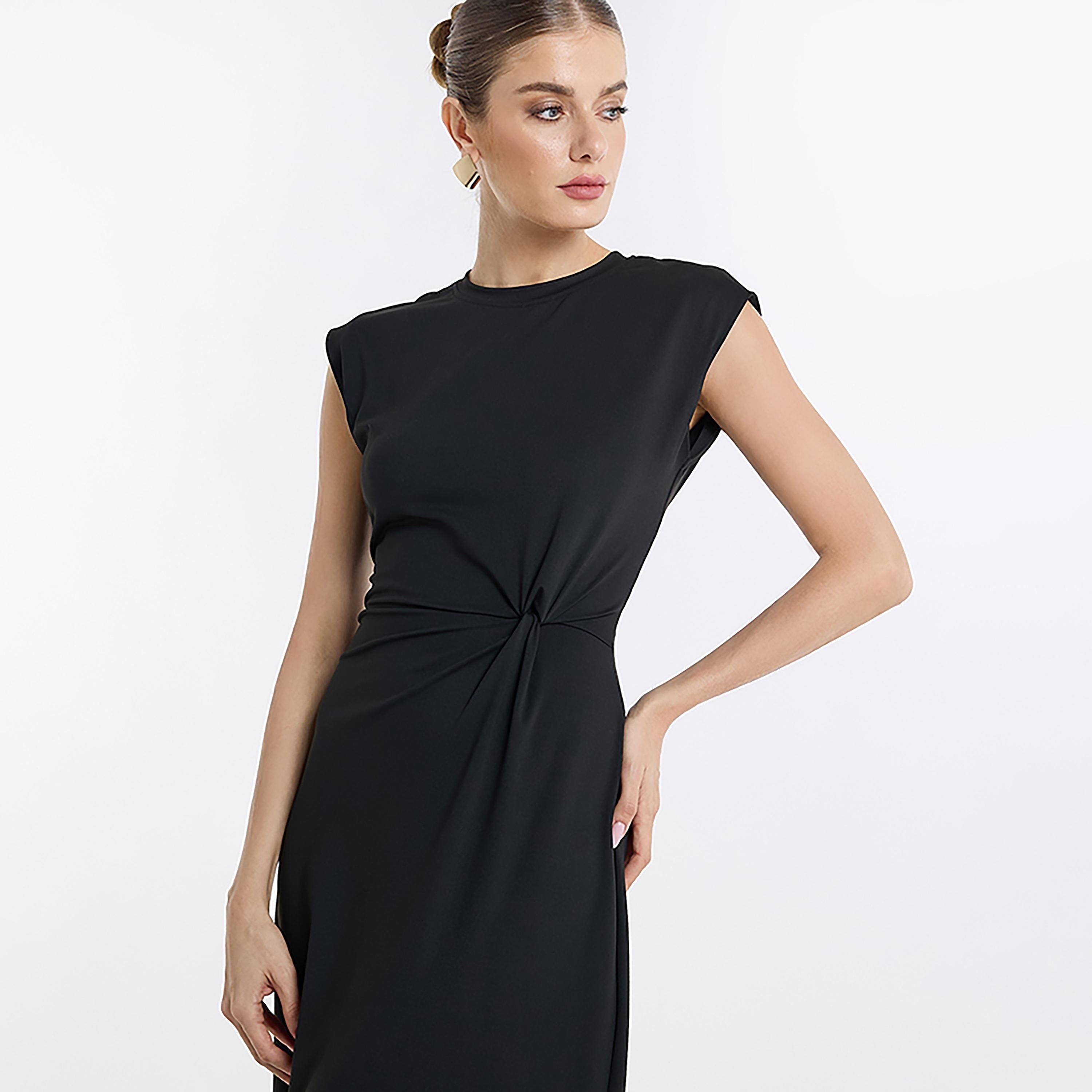 BCBG Cap Sleeves Sheath Women's Midi Dress-women-clothing-dresses-image-4