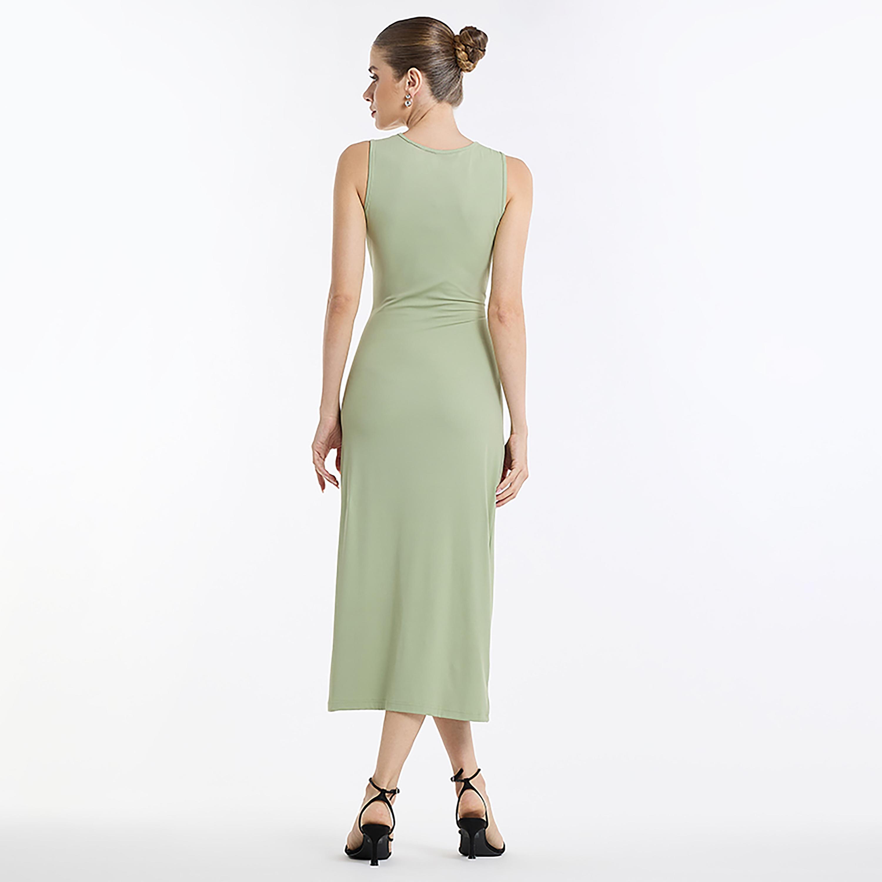 BCBG Lemonade Ruched Bodycon Women's Midi Dress-women-clothing-dresses-image-3