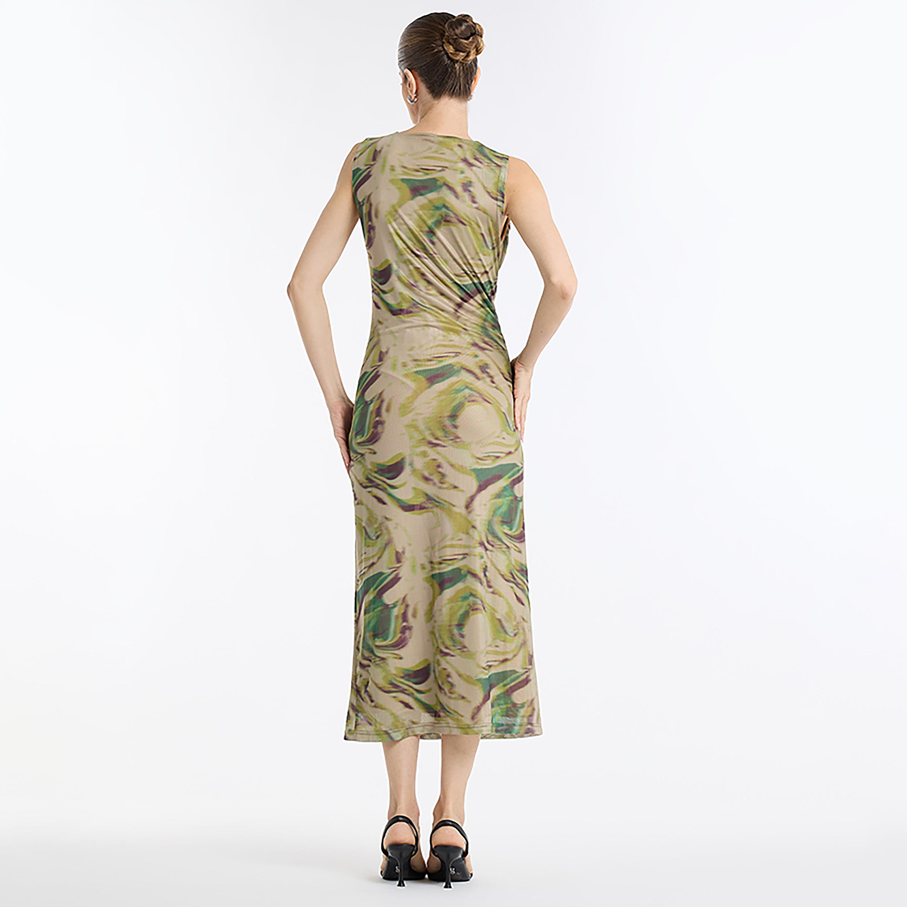 BCBG Green Tie and Dye Mesh Bodycon Women's Midi Dress-women-clothing-dresses-image-3