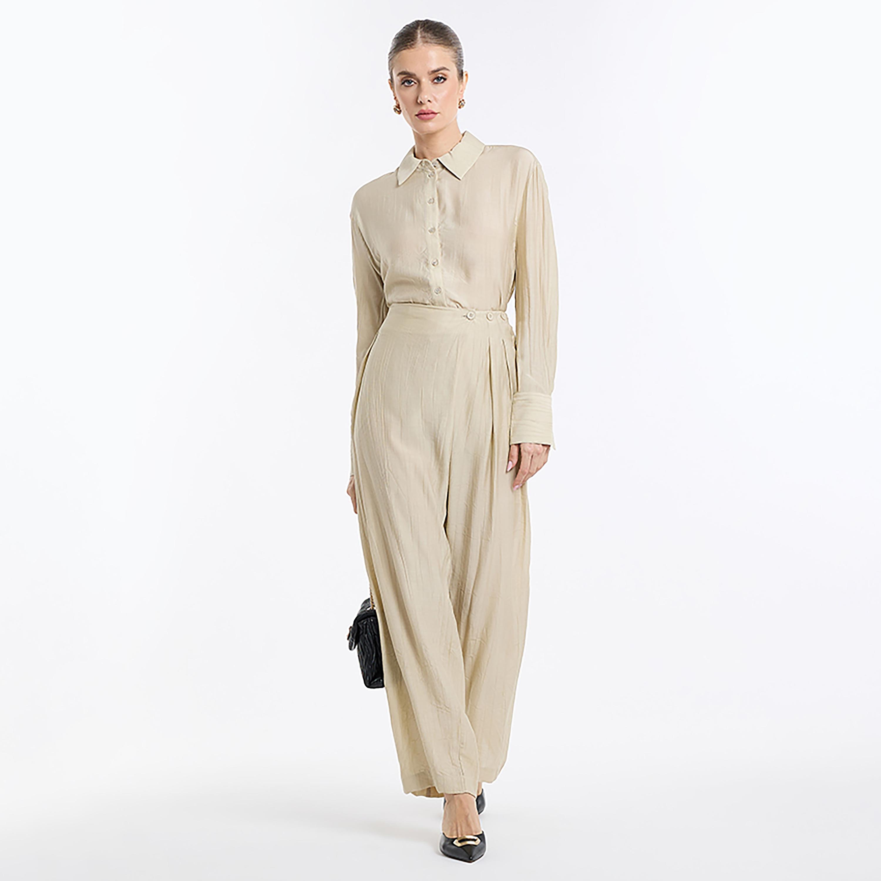 BCBG Front Pleats and Crinkled Women's Pants-women-clothing-bottoms-trousers-image-2