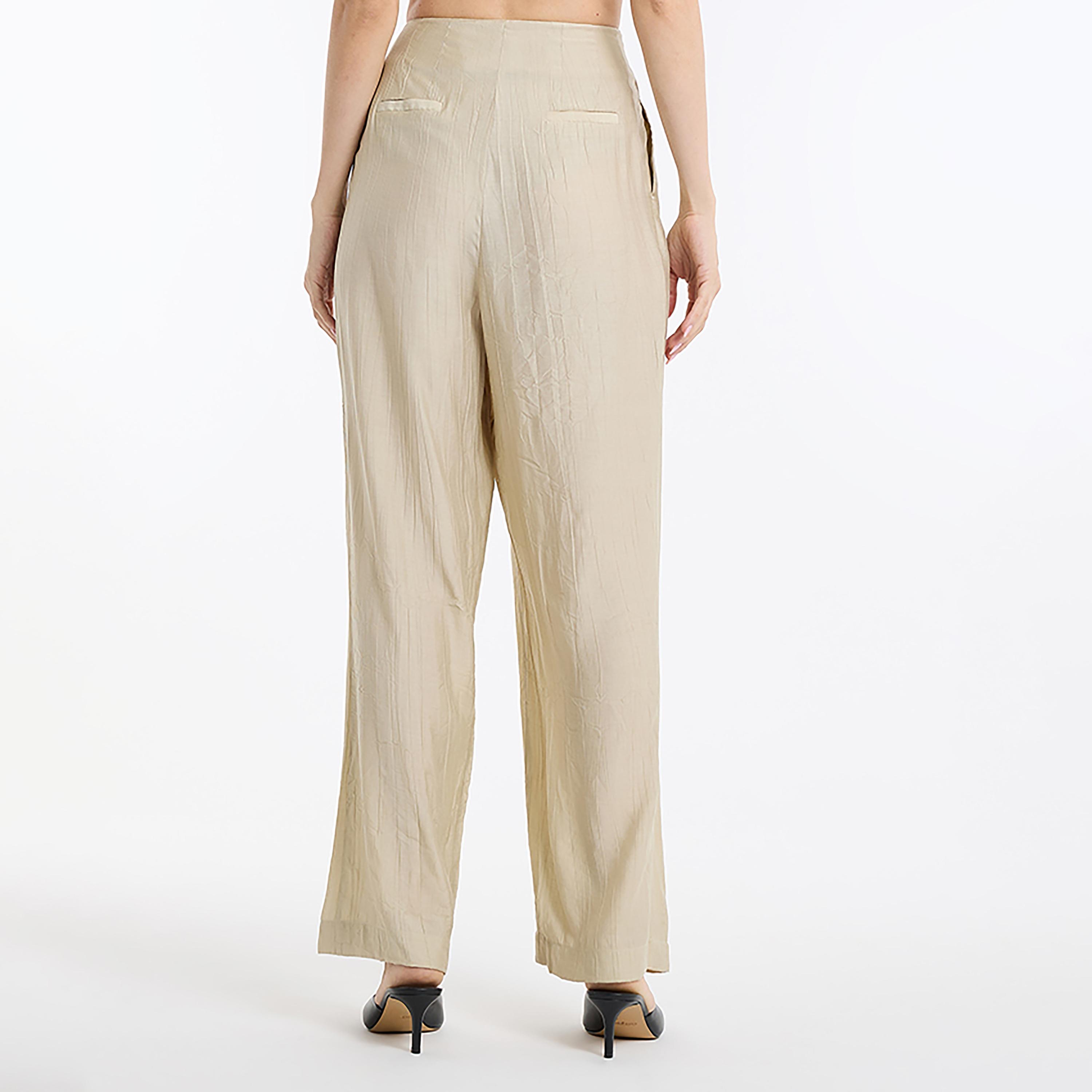 BCBG Front Pleats and Crinkled Women's Pants-women-clothing-bottoms-trousers-image-3