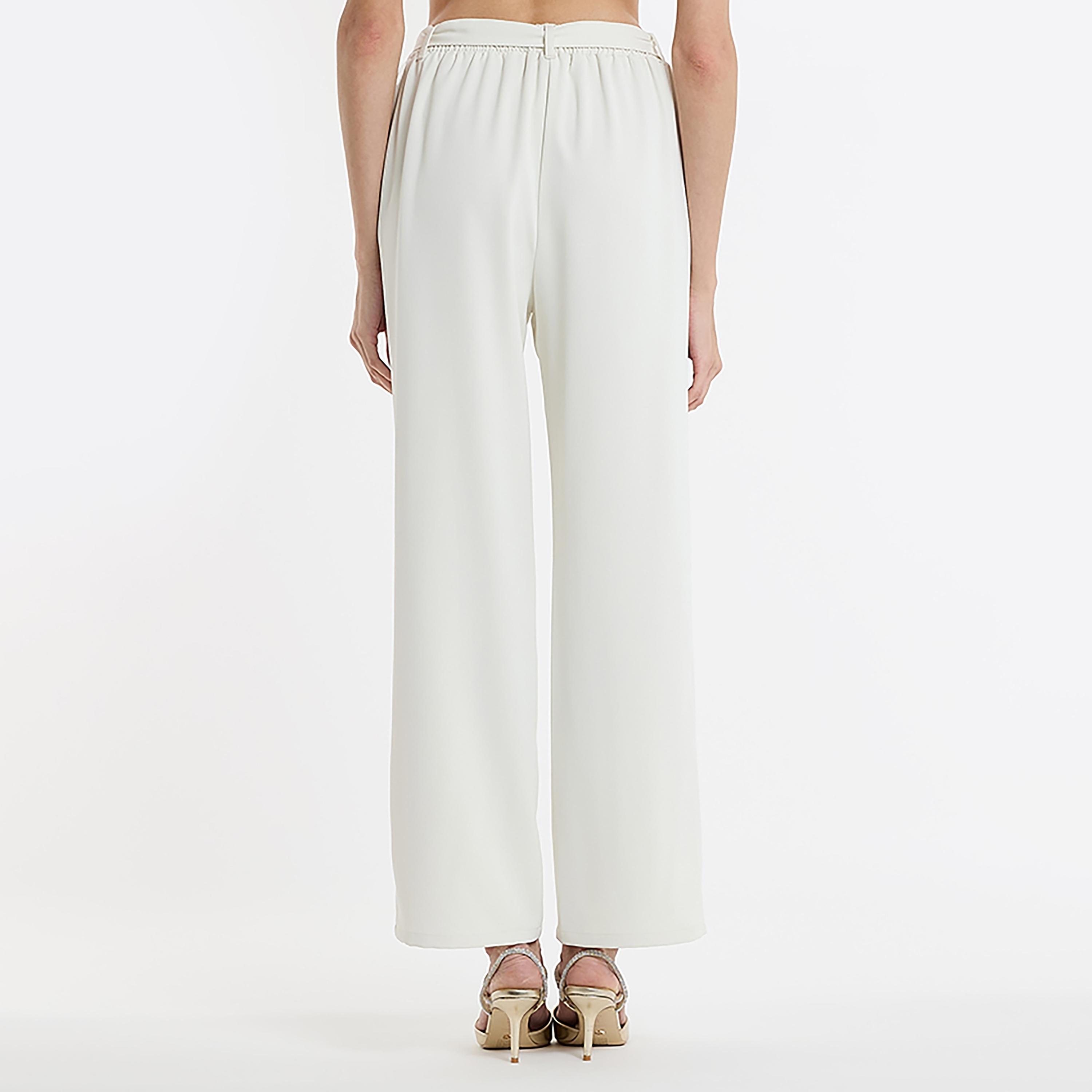 بنطلون نسائي بخصر مرتفع بطية واحدة للنساء بي سي بي جي-women-clothing-trousers-image-3