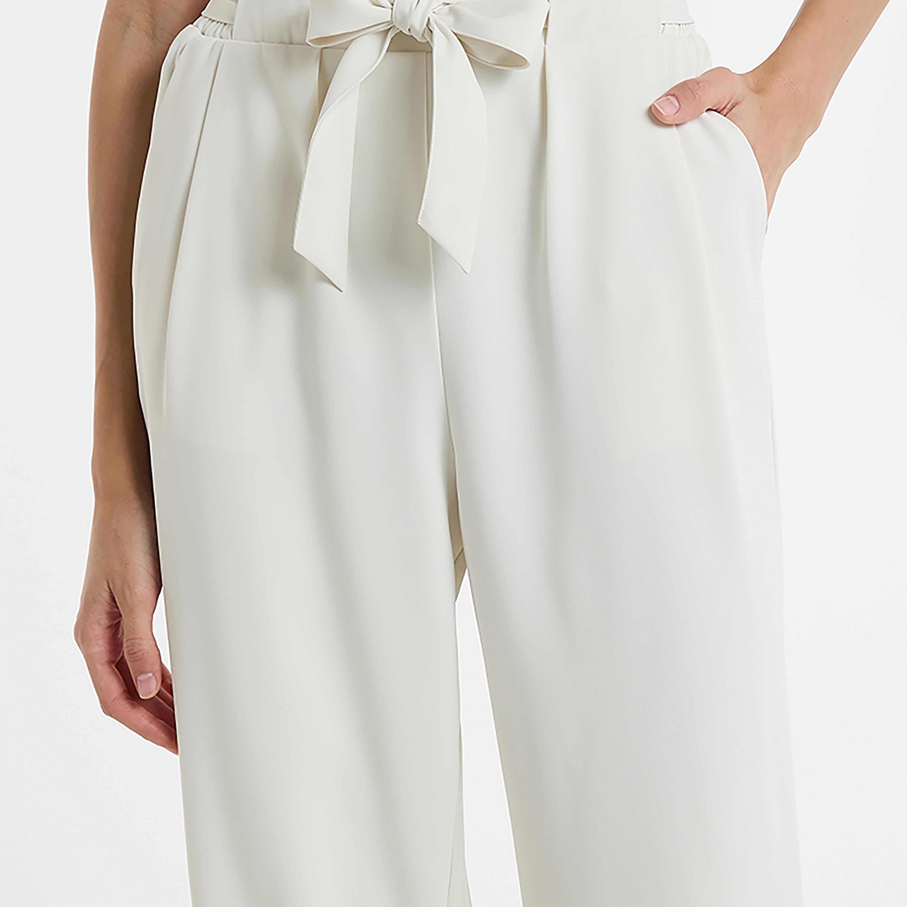 بنطلون نسائي بخصر مرتفع بطية واحدة للنساء بي سي بي جي-women-clothing-trousers-image-4